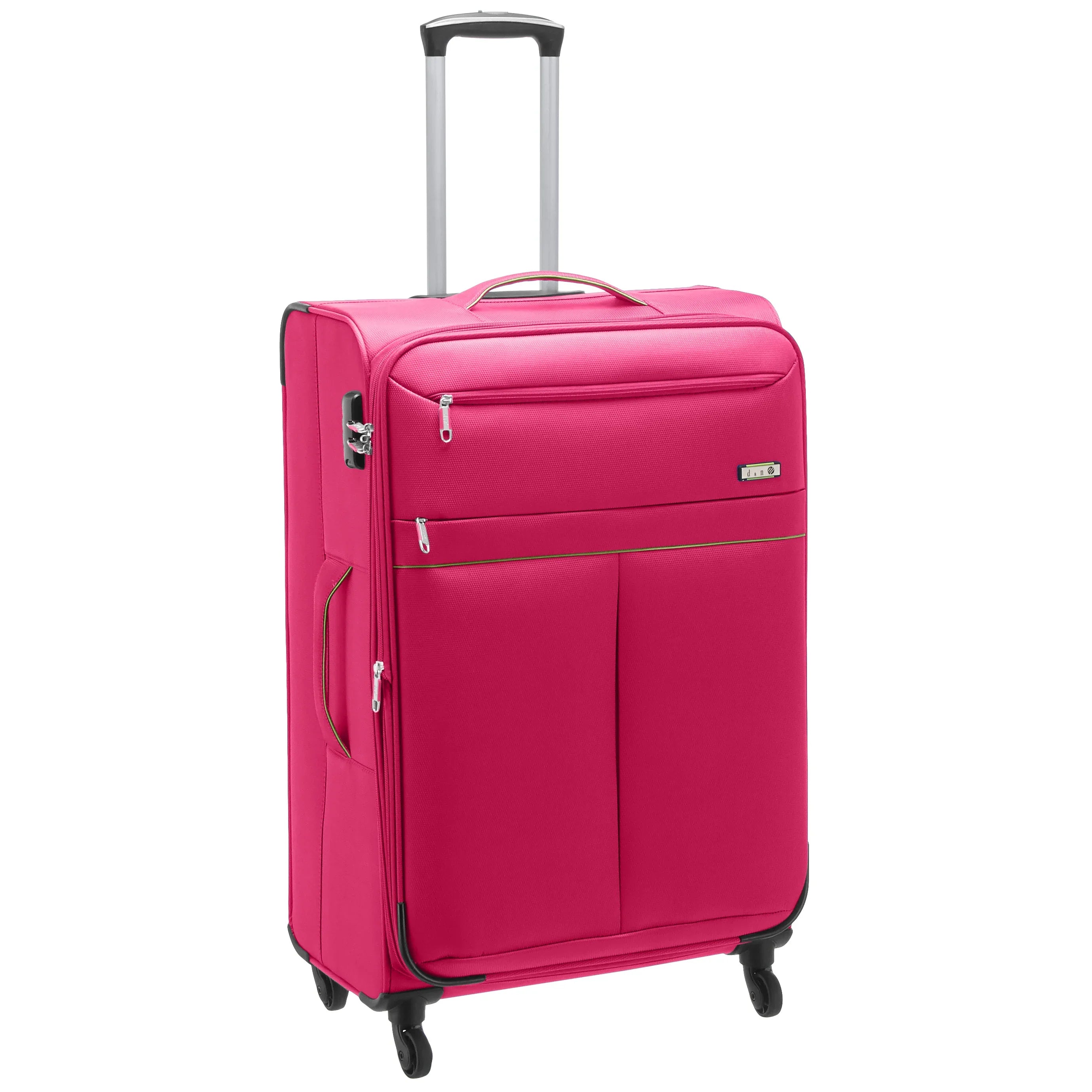 d&n Travel Line 6704 4-wheel trolley 75 cm - pink