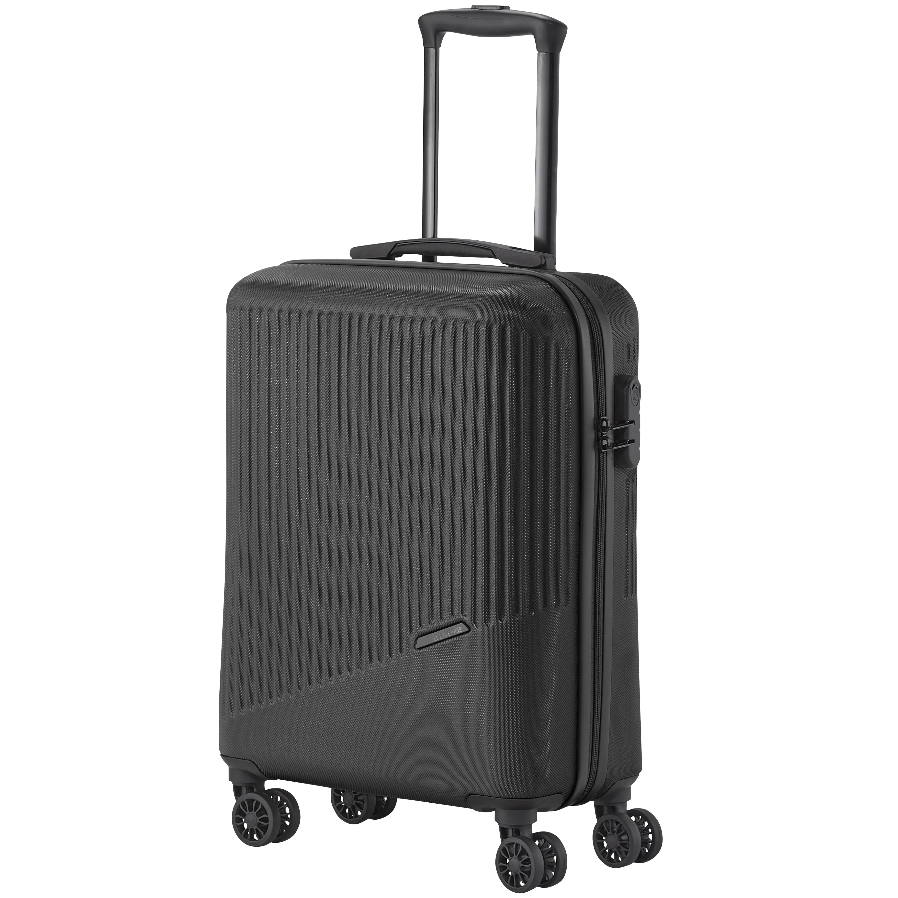 Travelite Bali 4-Rollen Trolley 55 cm - Schwarz