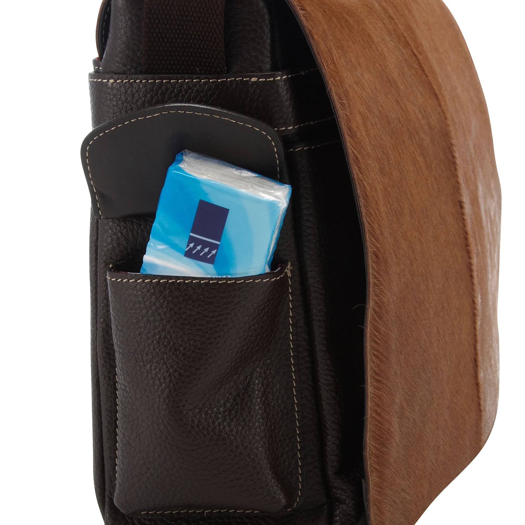 Pack Easy Fifty Rosi Messenger Bag mit Laptopfach 41 cm - braun