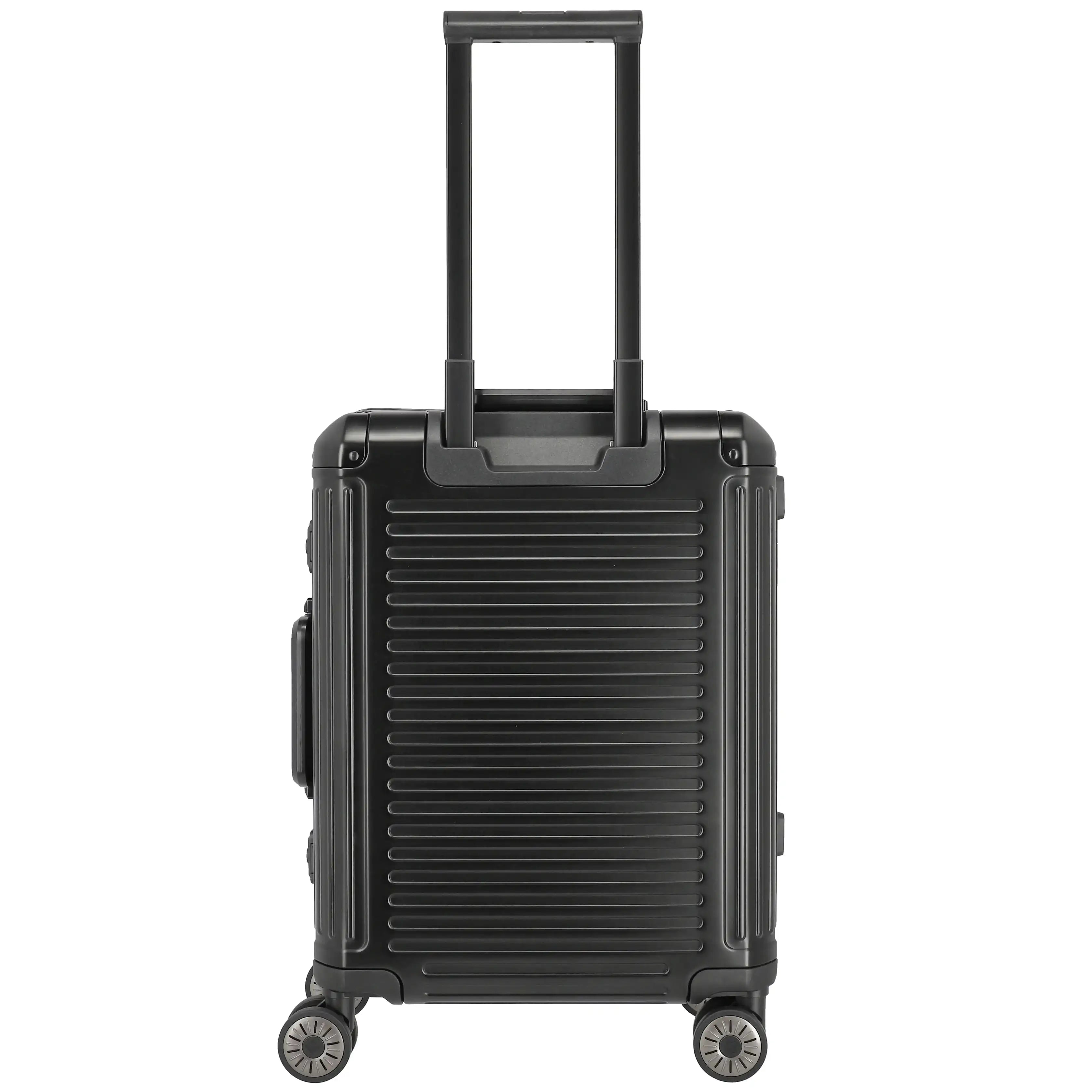 Travelite Next 4-Rollen Kabinentrolley mit Vortasche 55 cm - Schwarz