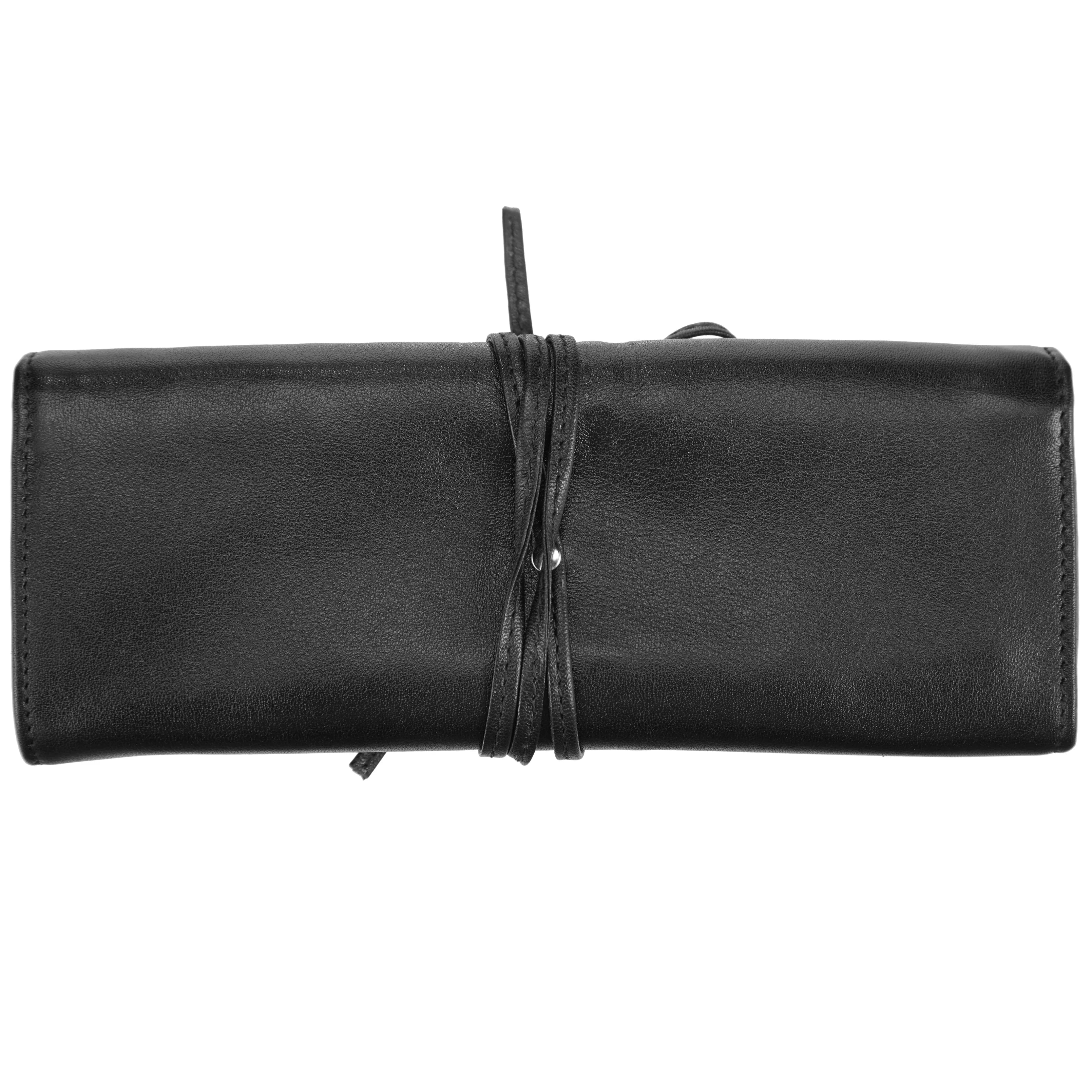 Windrose Nappa Jewelry Roll 21 cm - black