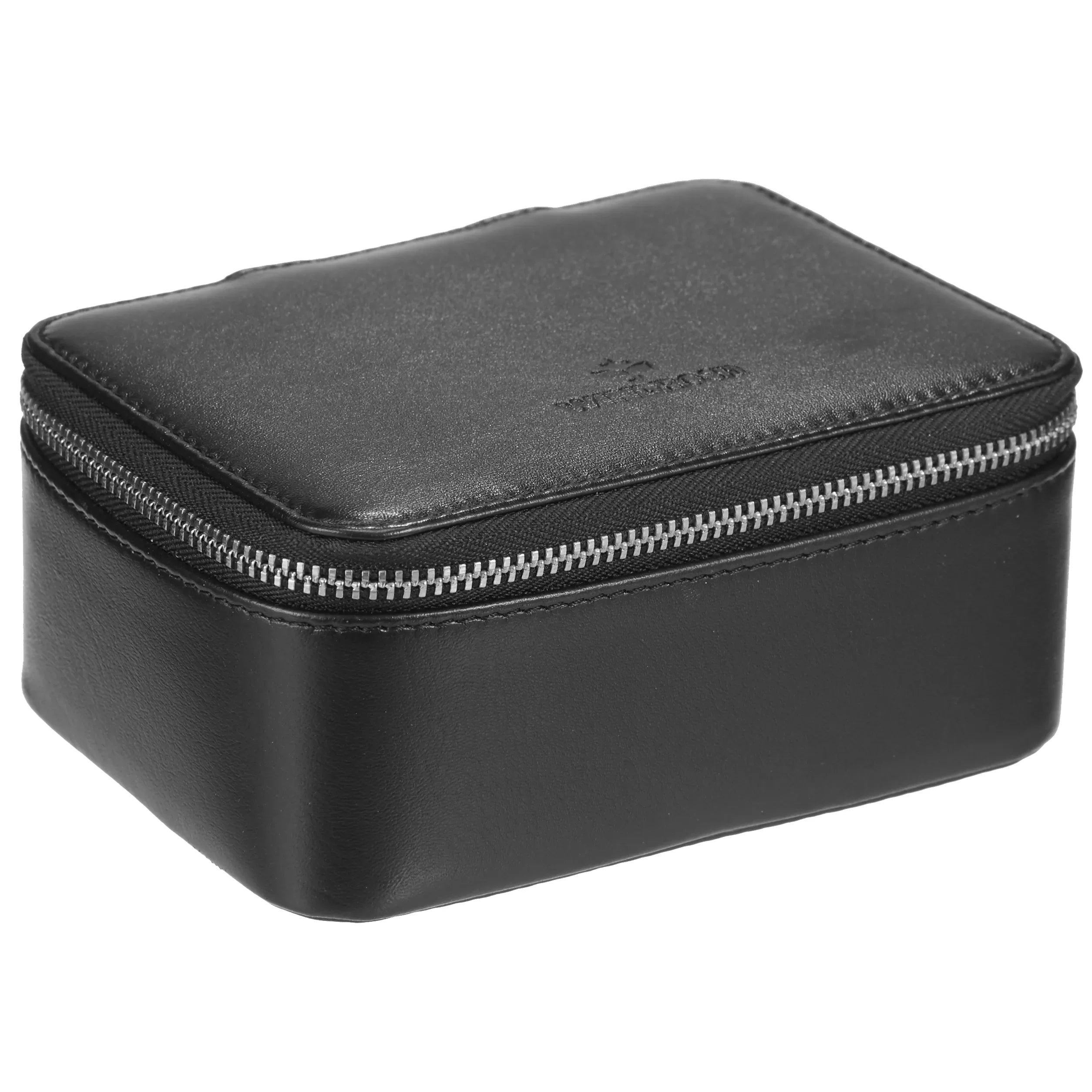 Windrose Nappa small jewelry case 15 cm - black