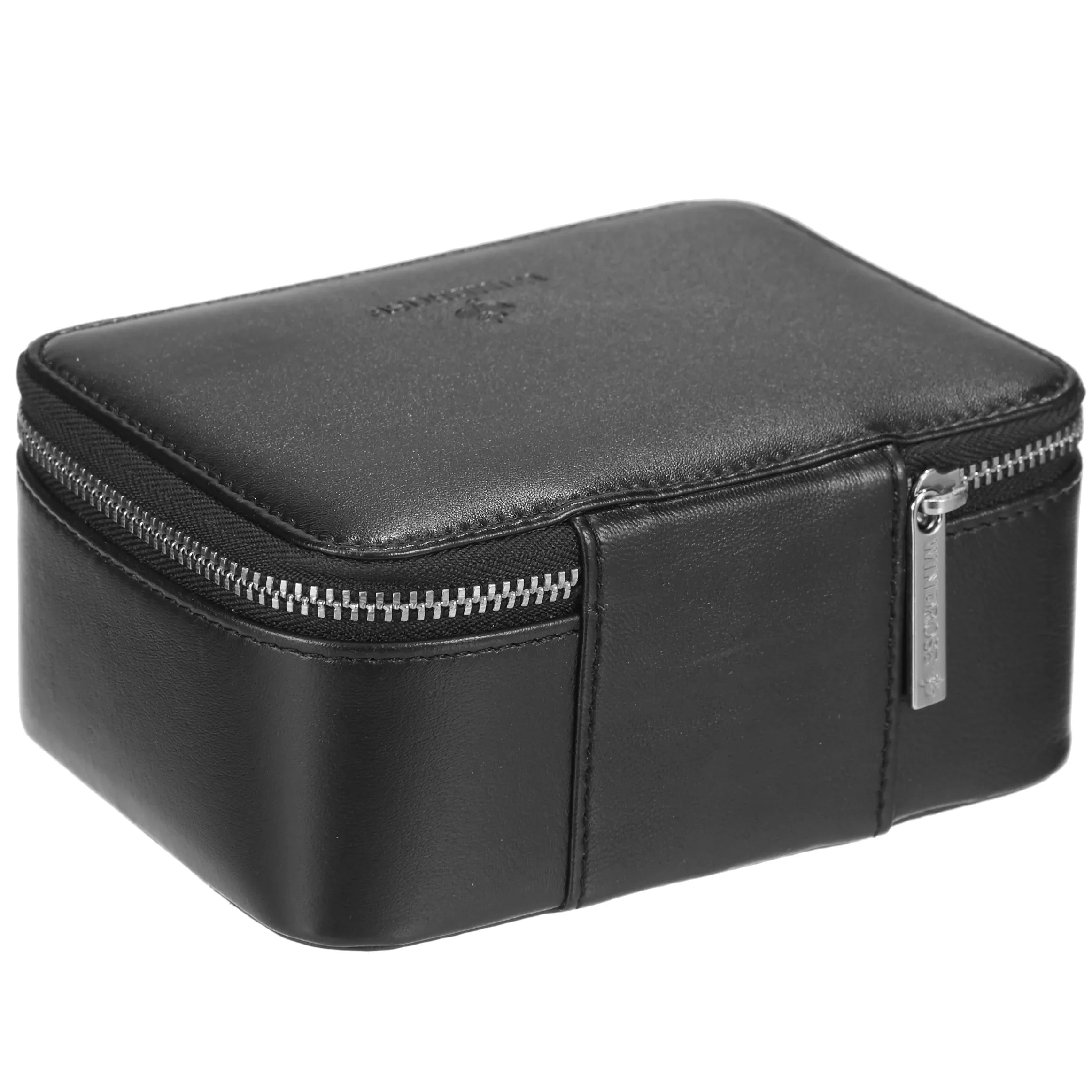 Windrose Nappa small jewelry case 15 cm - black