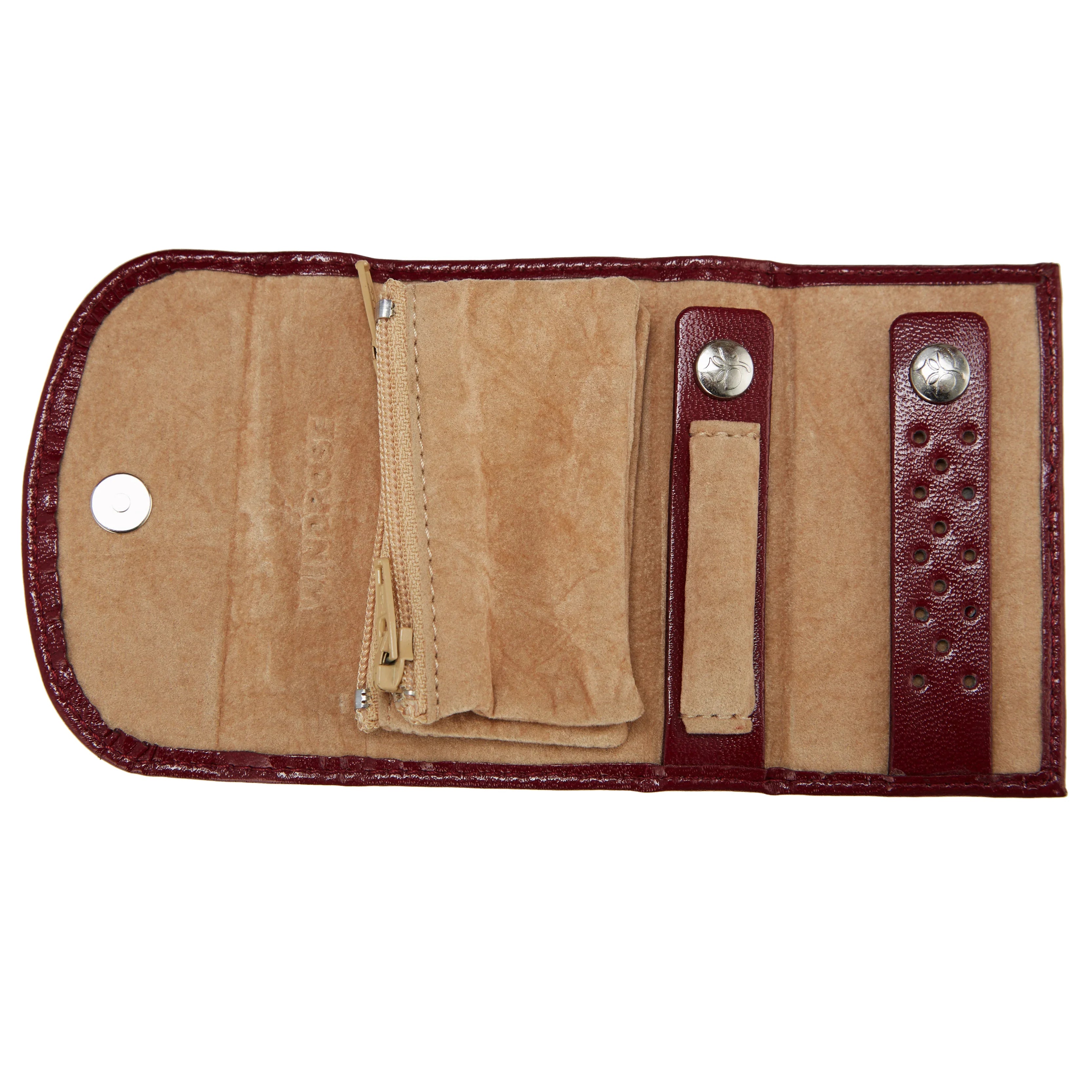 Windrose Merino Schmuckkoffer 5 Etagen plus Etui 24 cm - schwarz
