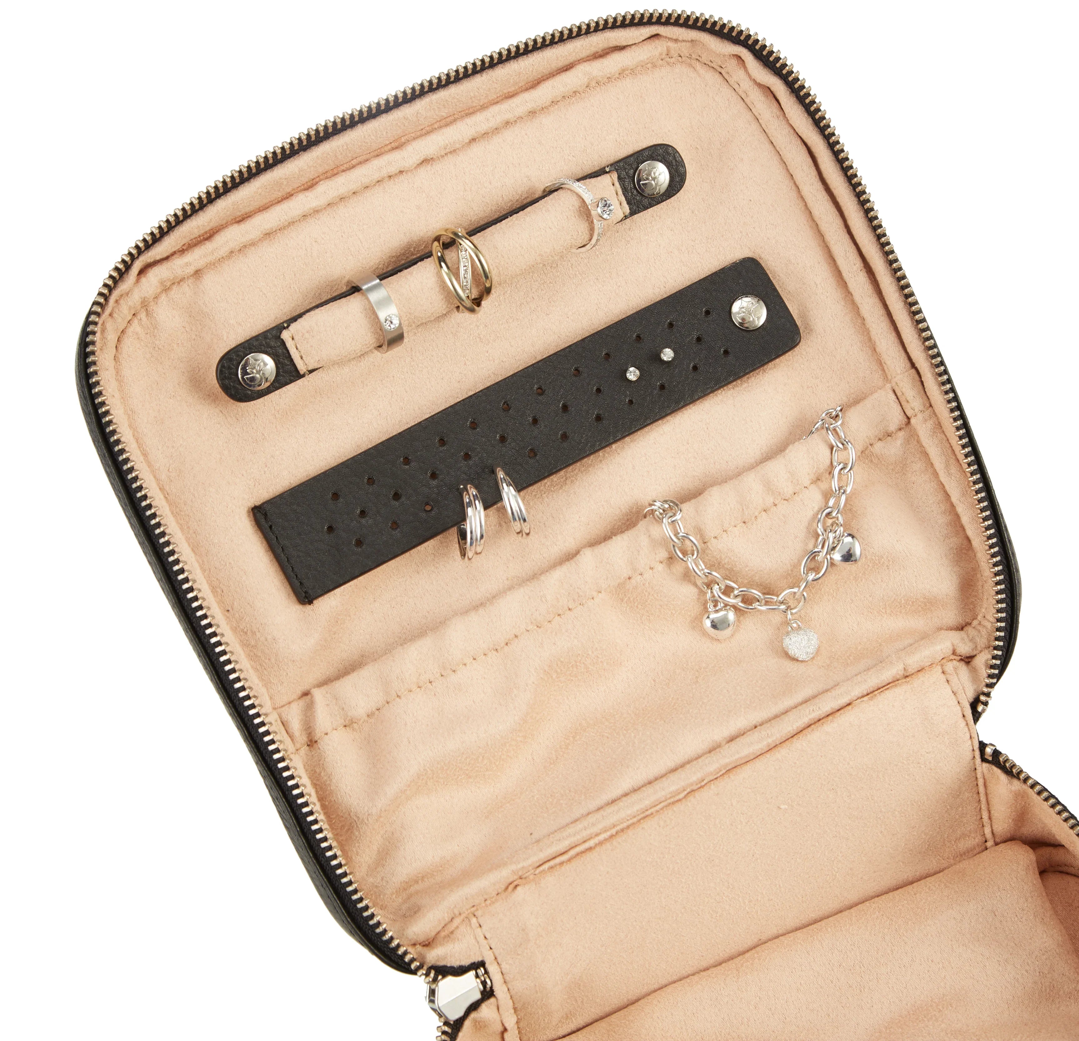 Windrose Soft jewelry case 20 cm - red