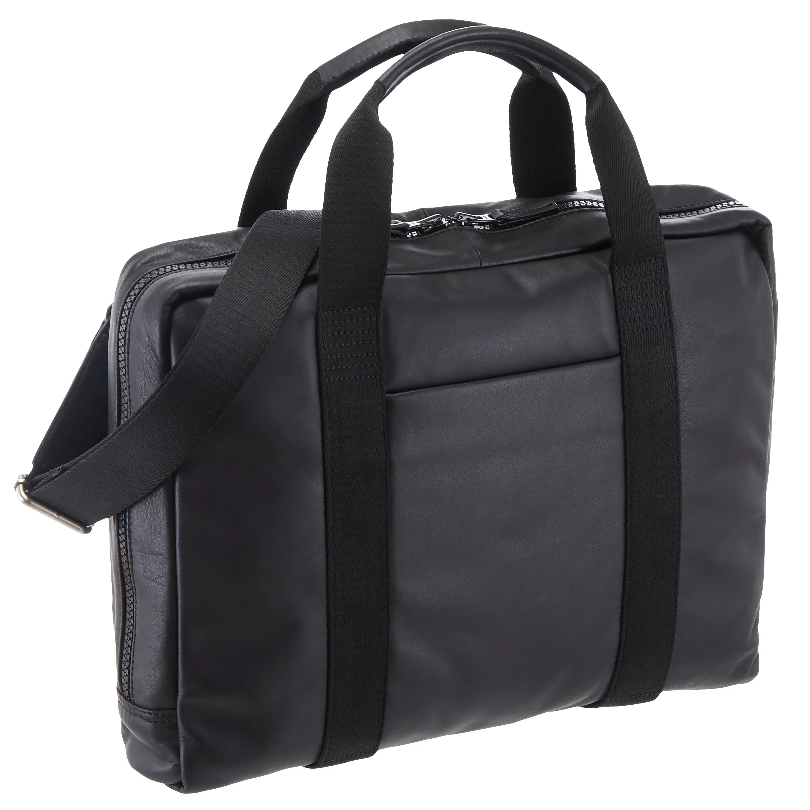 Leonhard Heyden Long Island Umhängetasche mit Laptopfach 40 cm - schwarz