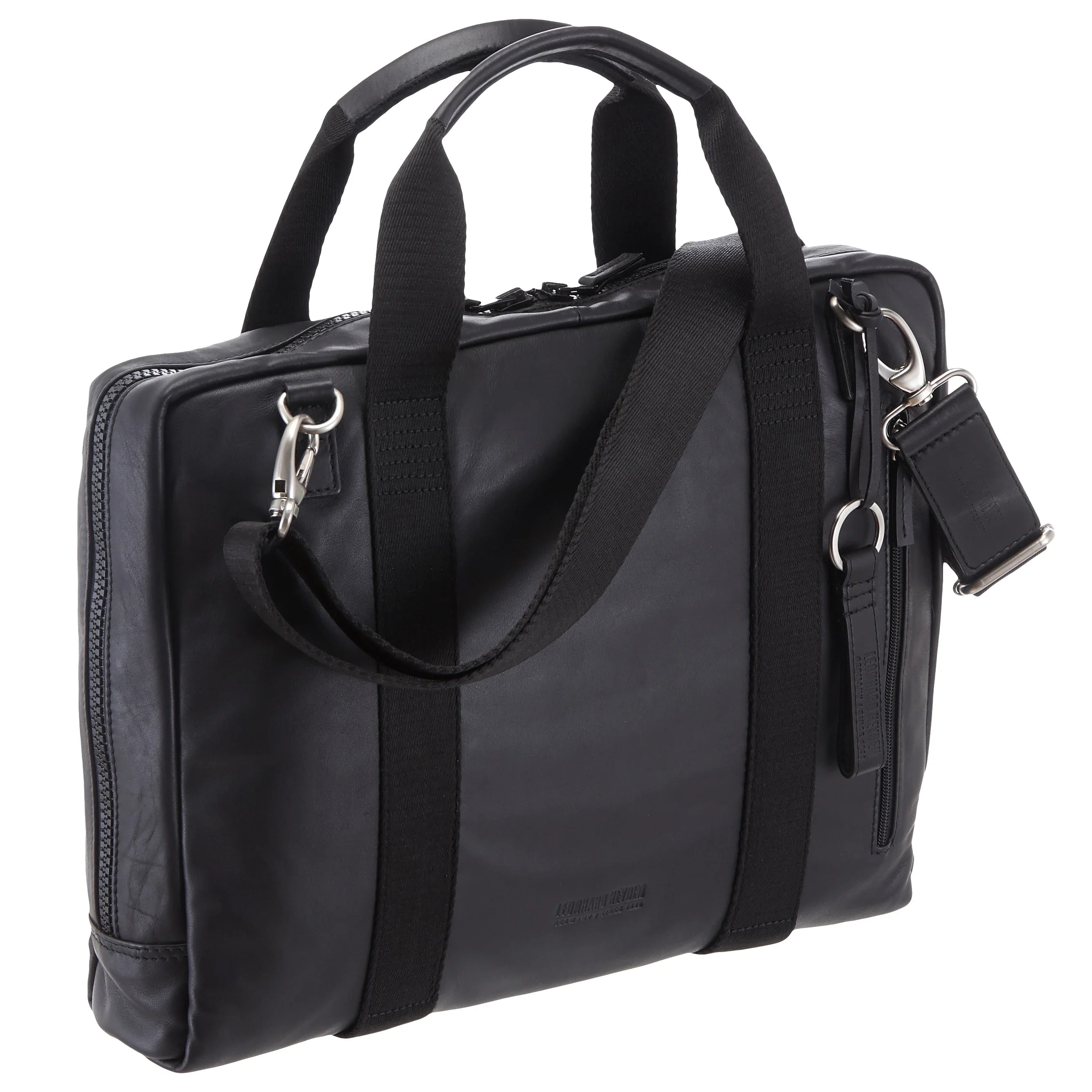 Leonhard Heyden Long Island Umhängetasche mit Laptopfach 40 cm - schwarz