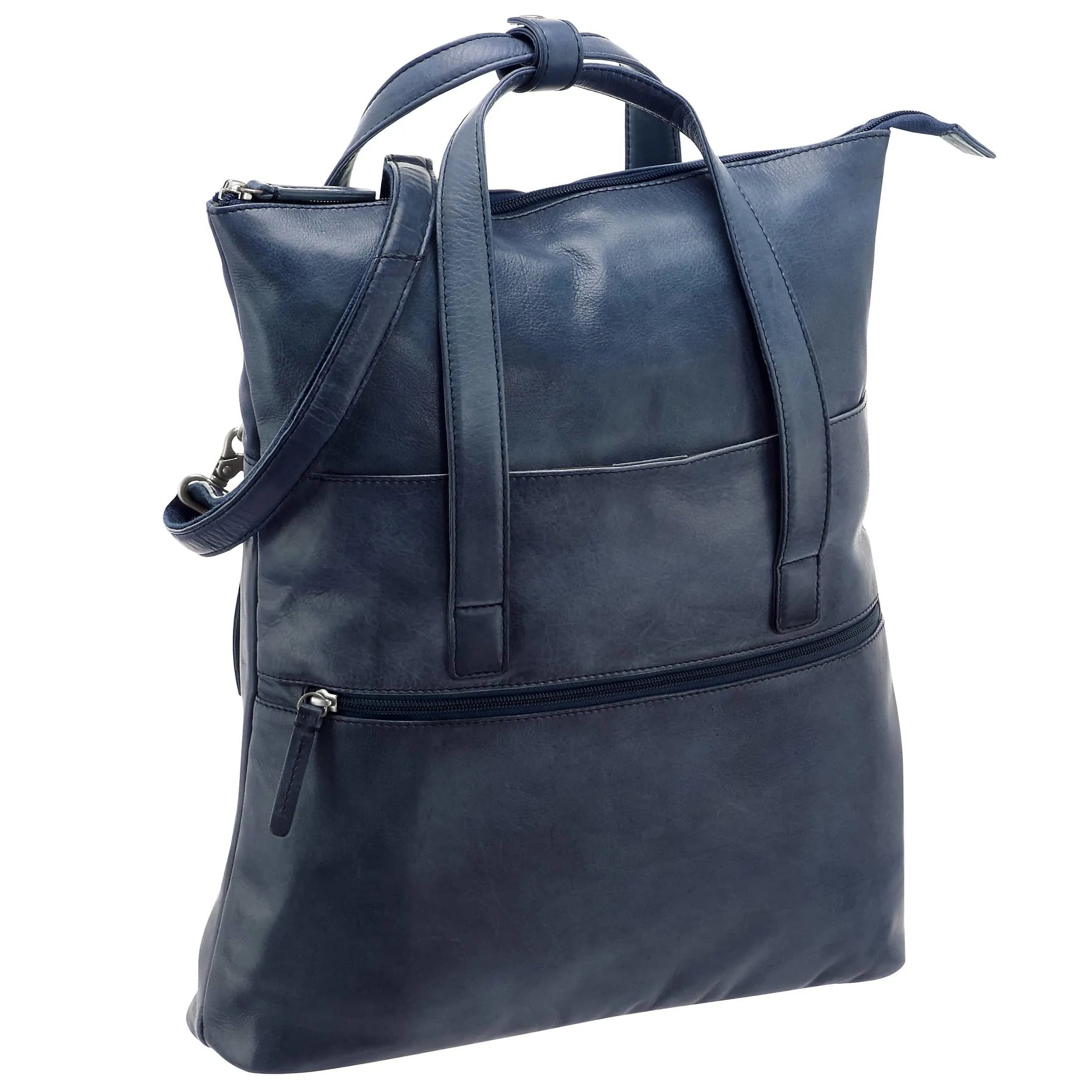 Leonhard Heyden Stockholm Kurzgriff Umhängetasche 39 cm - blau