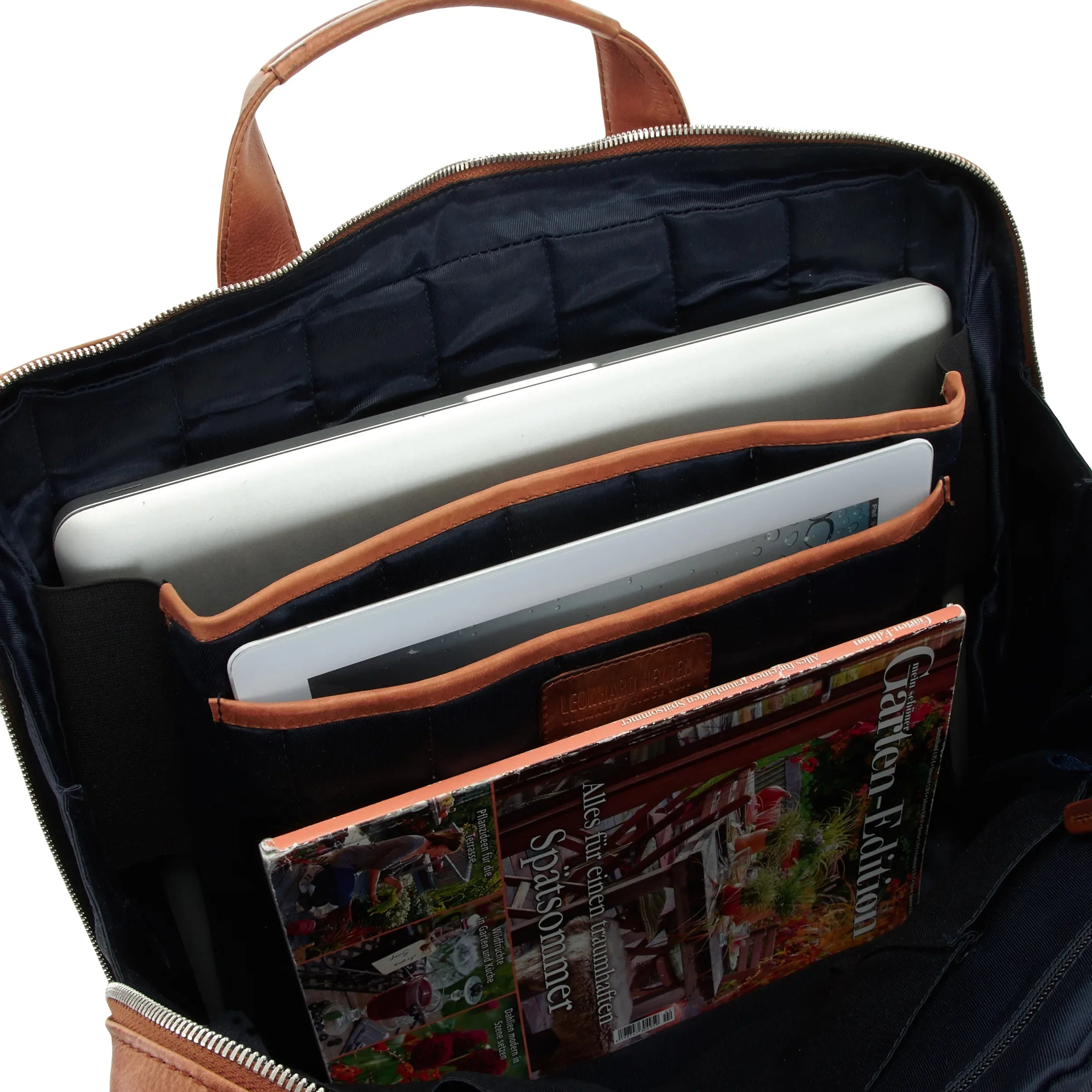Leonhard Heyden Amsterdam RV-Aktenmappe 38 cm - cognac
