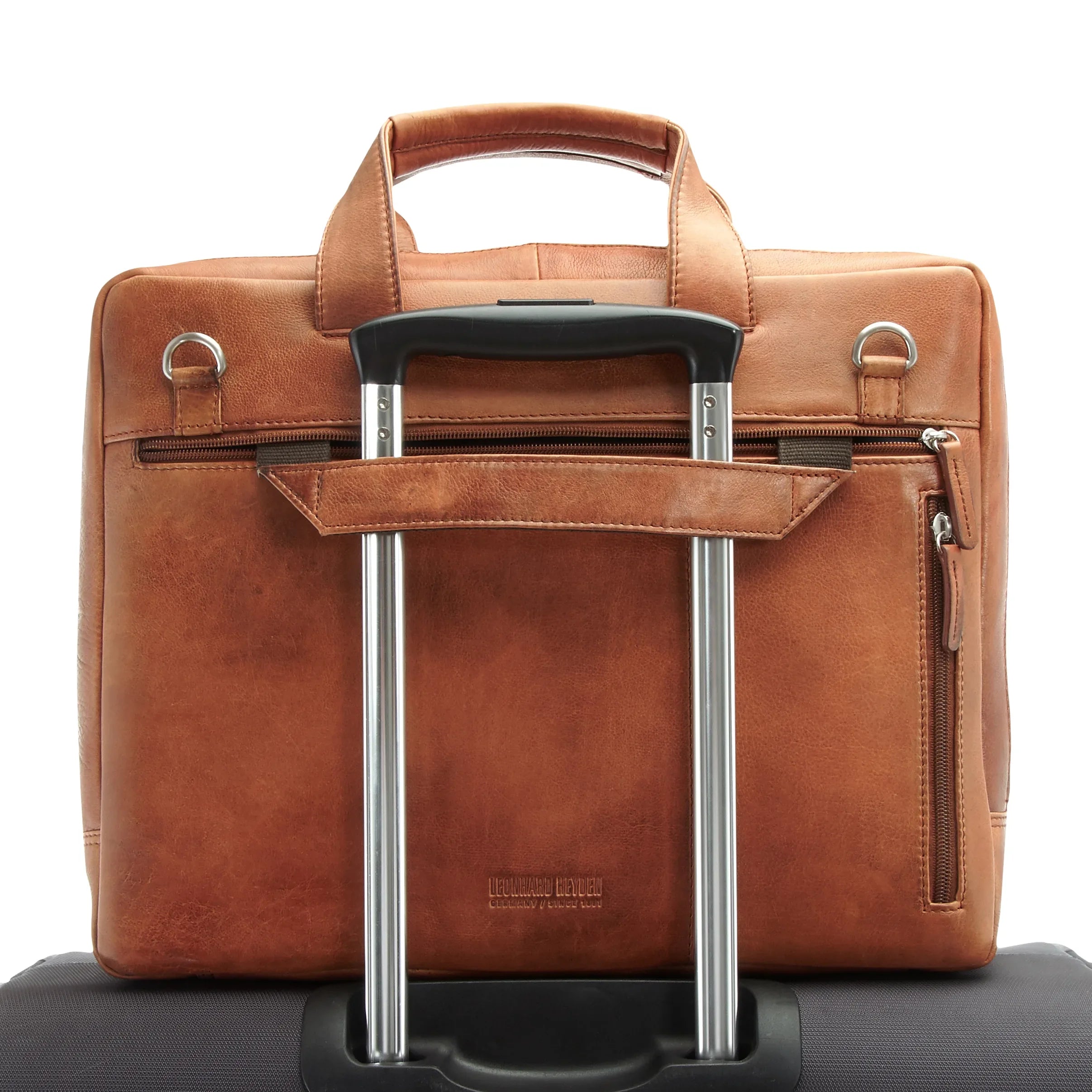 Leonhard Heyden Amsterdam RV-Aktenmappe 38 cm - cognac
