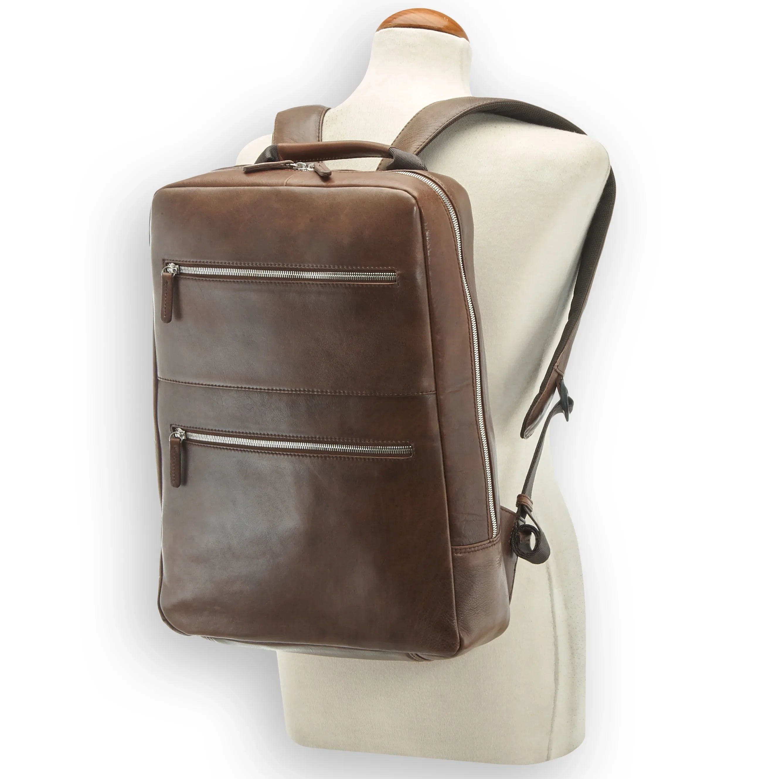 Leonhard Heyden Amsterdam Rucksack 42 cm - cognac