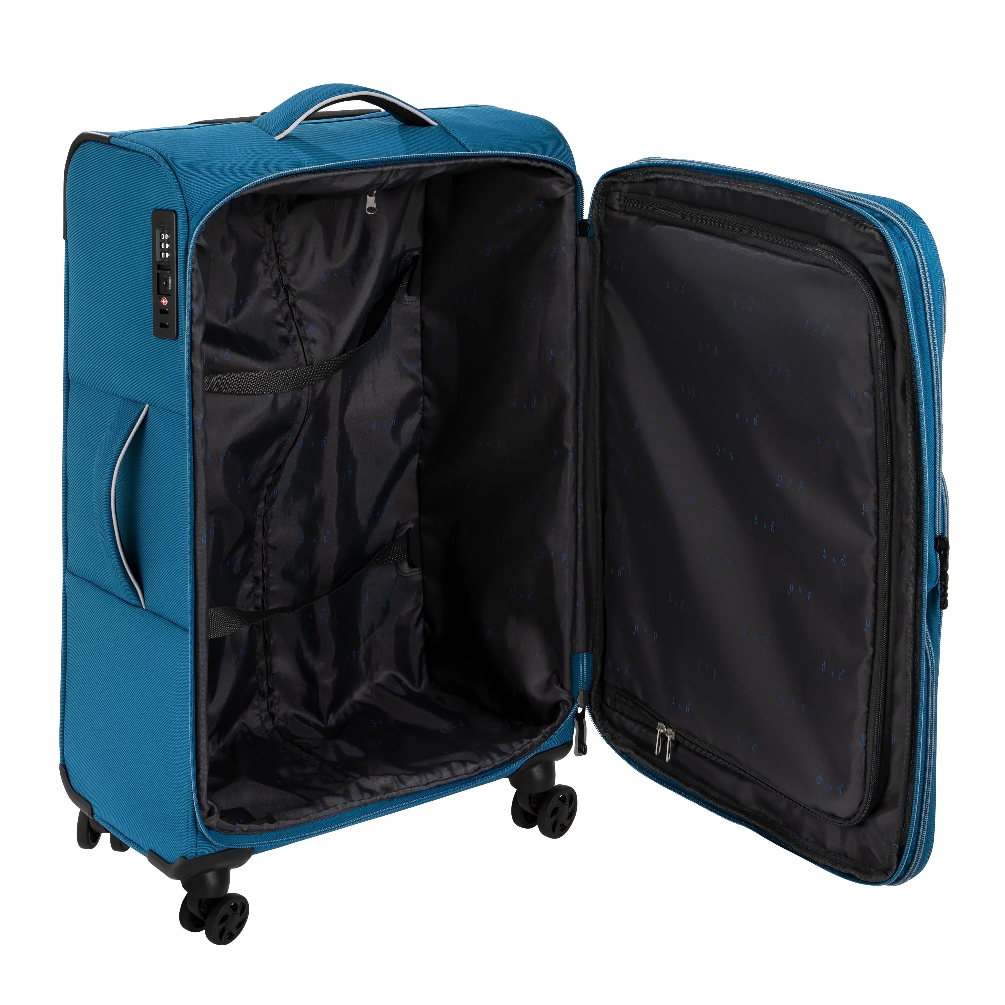 d&n Travel Line 9204 4-Rollen Kabinentrolley 55 cm - Schwarz