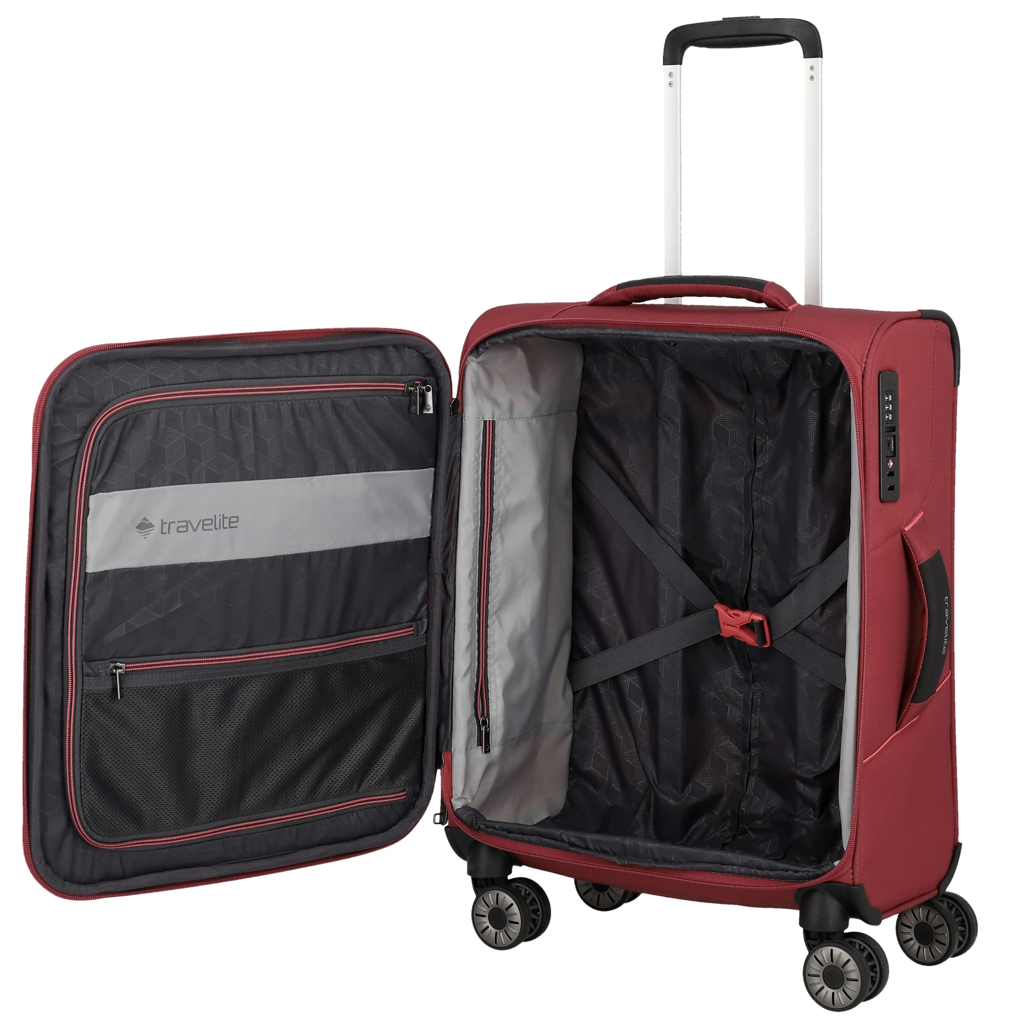 Travelite Skaii 4-Rollen Trolley 55 cm - Panoramablau