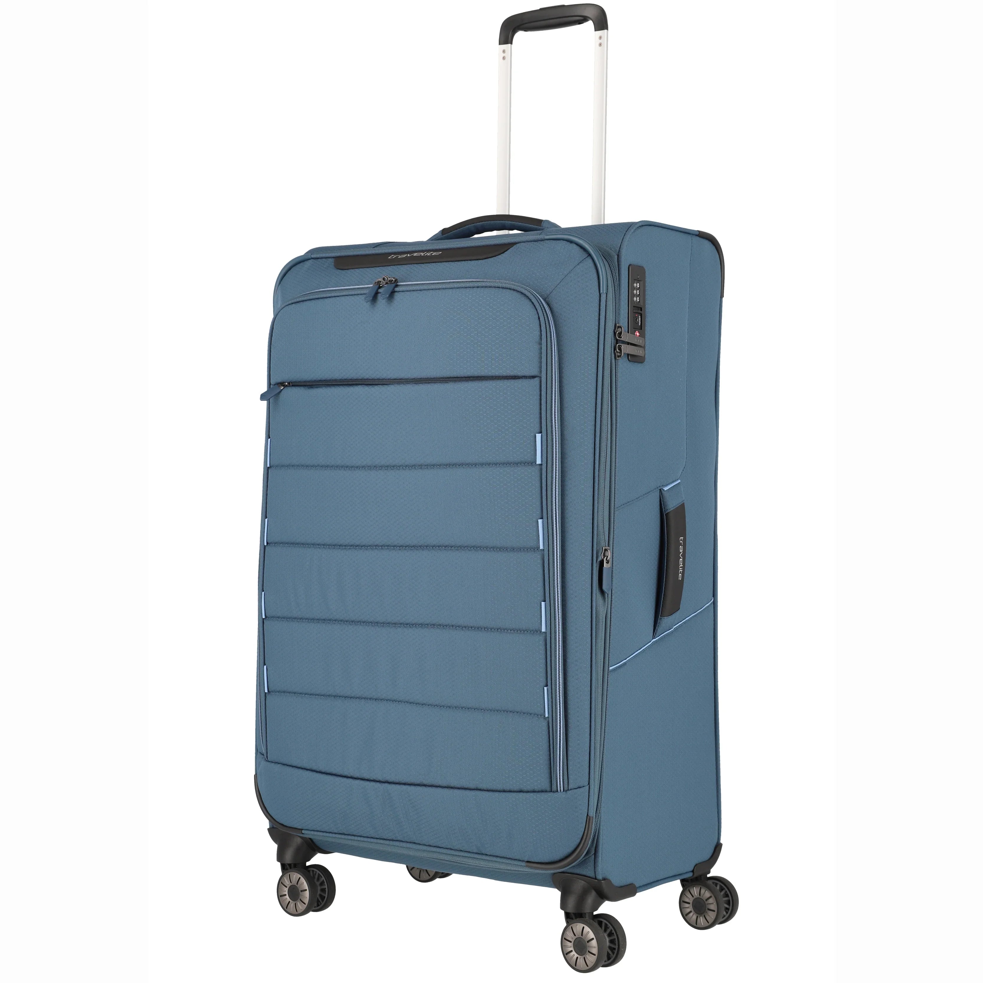 Travelite Skaii 4-Rollen Trolley 78 cm - Panoramablau