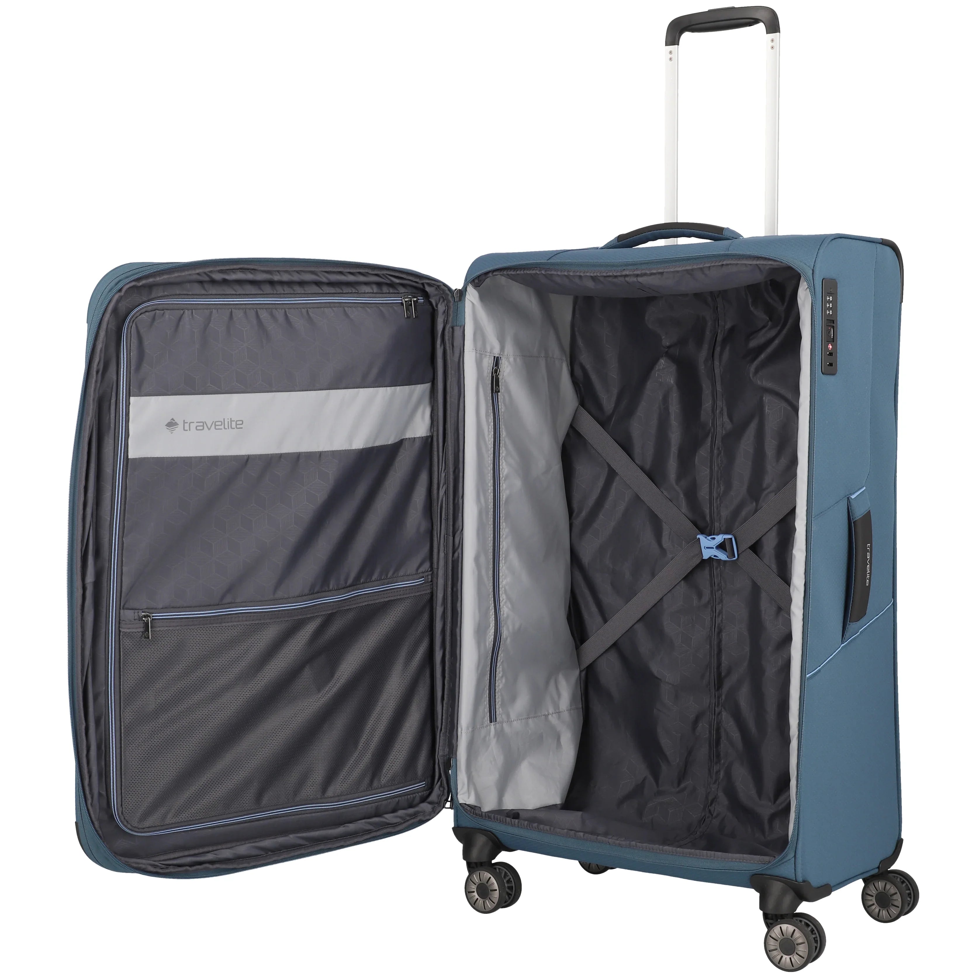 Travelite Skaii 4-Rollen Trolley 78 cm - Panoramablau