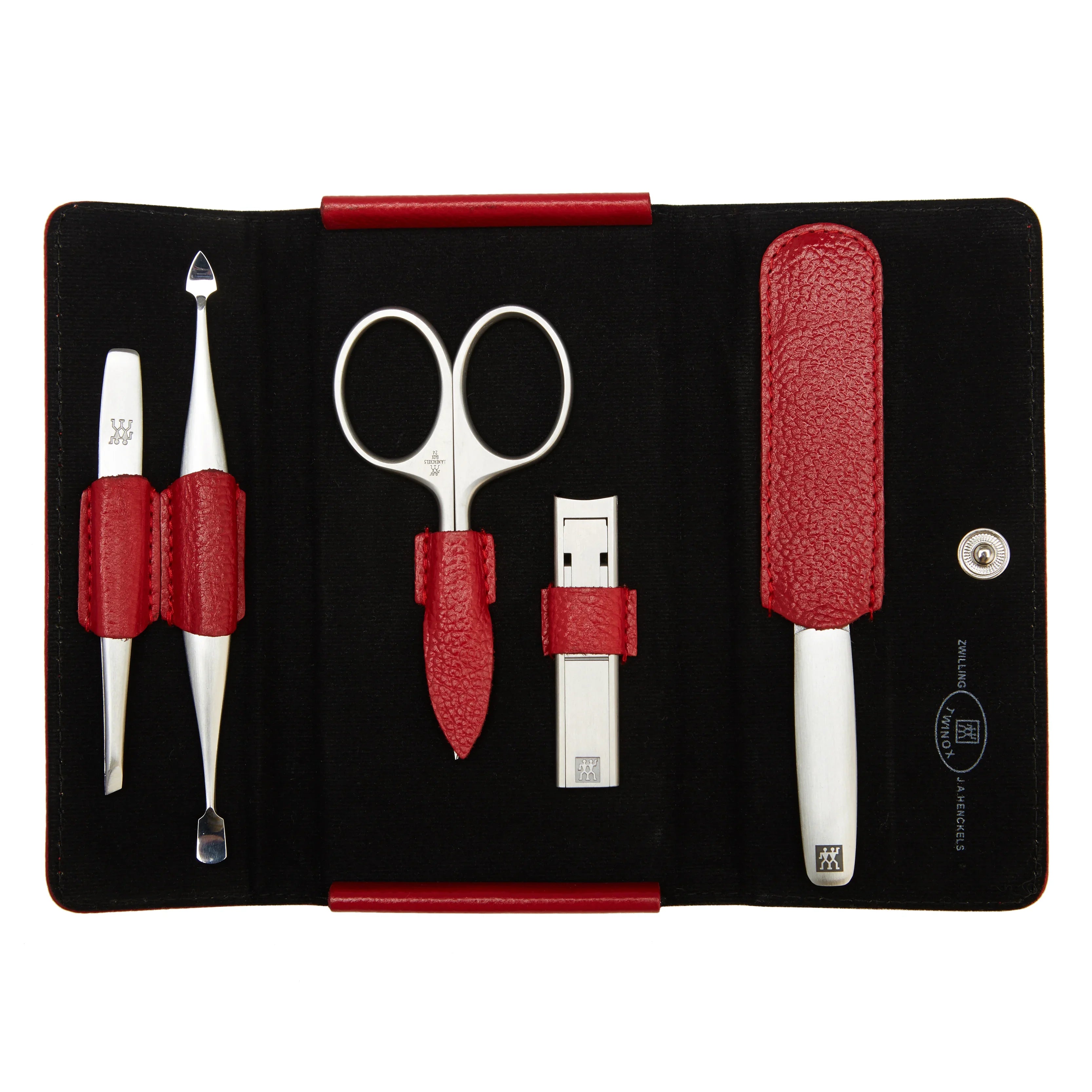 Zwilling Twinox Asian Competence Manicure Etui 5-tlg 14 cm - rot