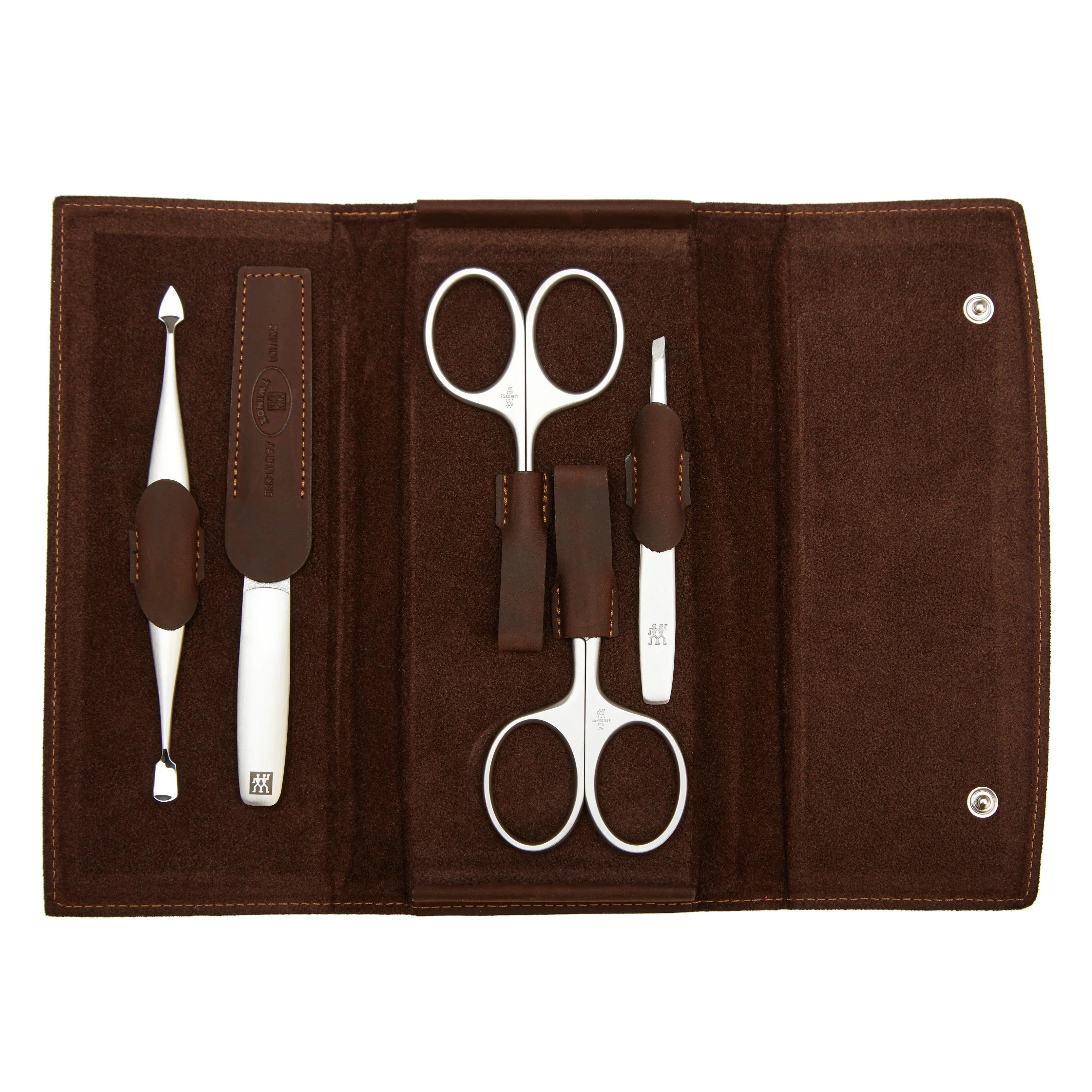 Zwilling Twinox Mountain Druckknopf-Etui 5-tlg. 17 cm - braun