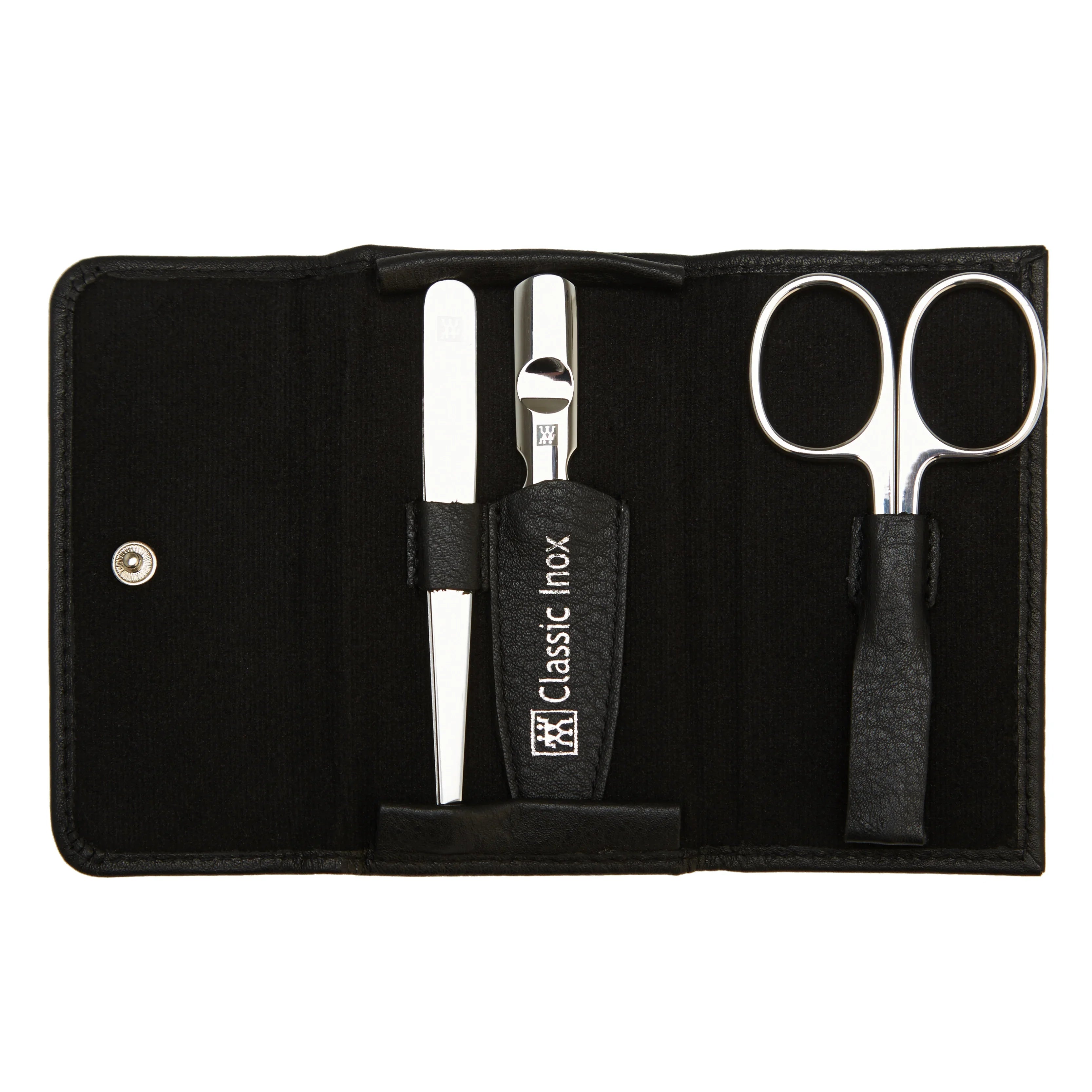 Zwilling Classic Inox pocket case 3-piece 10 cm - black