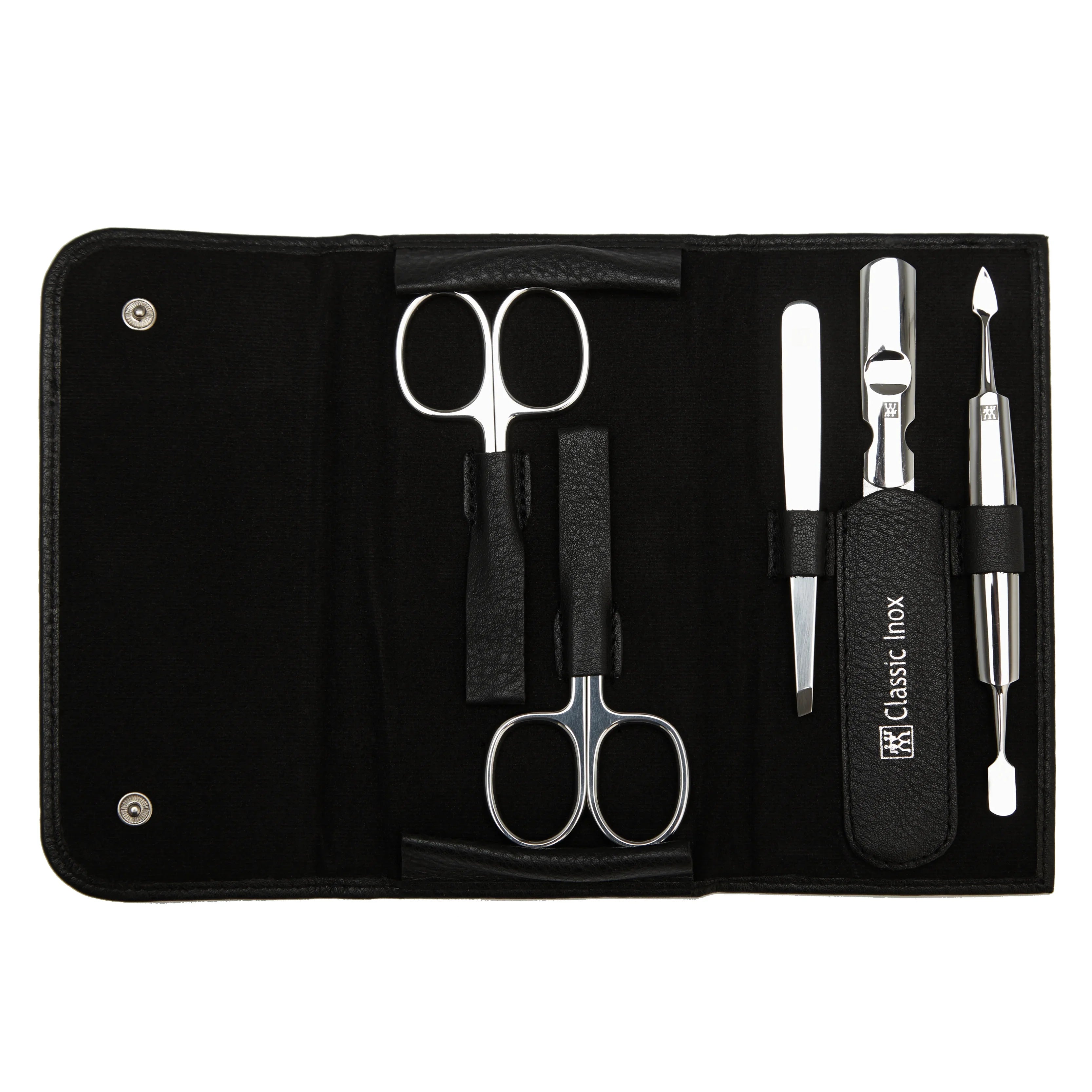 Zwilling Classic Inox snap fastener case 5-piece 14 cm - black