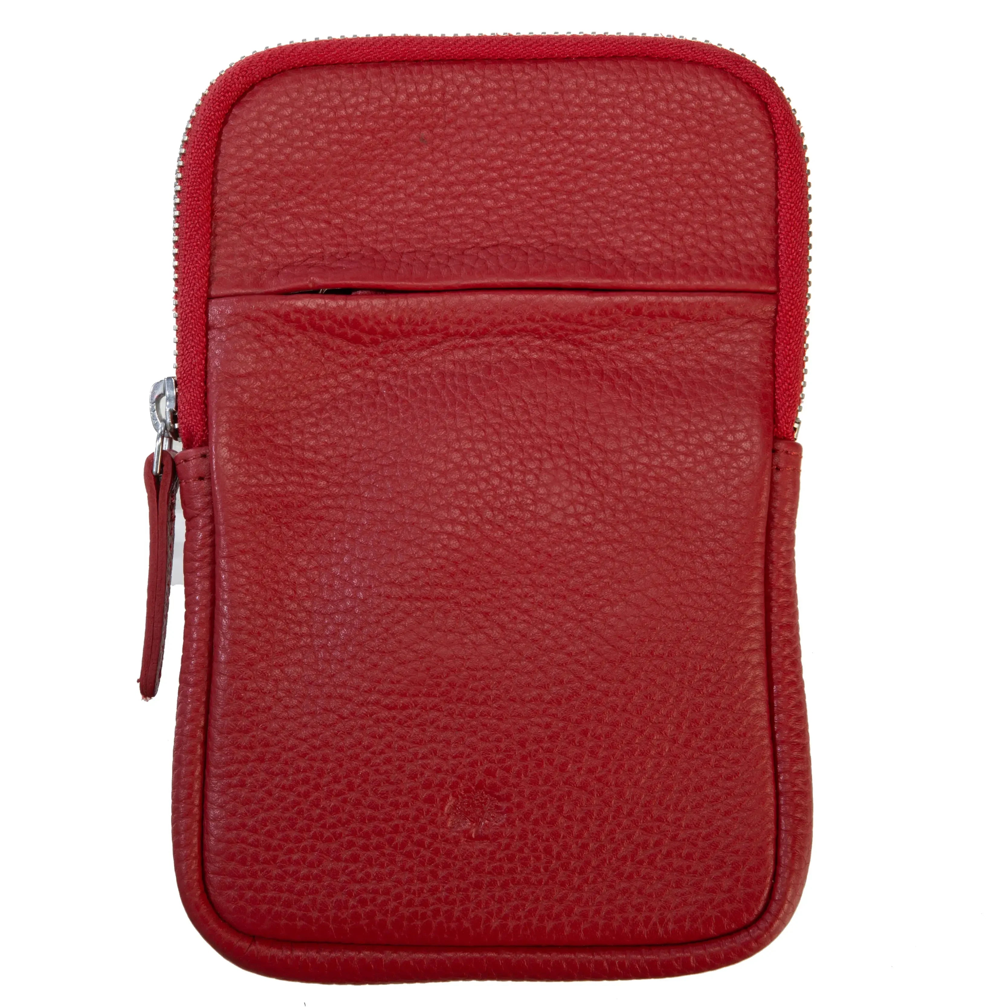 koffer-direkt.de Prato mobile phone shoulder bag 19 cm - red