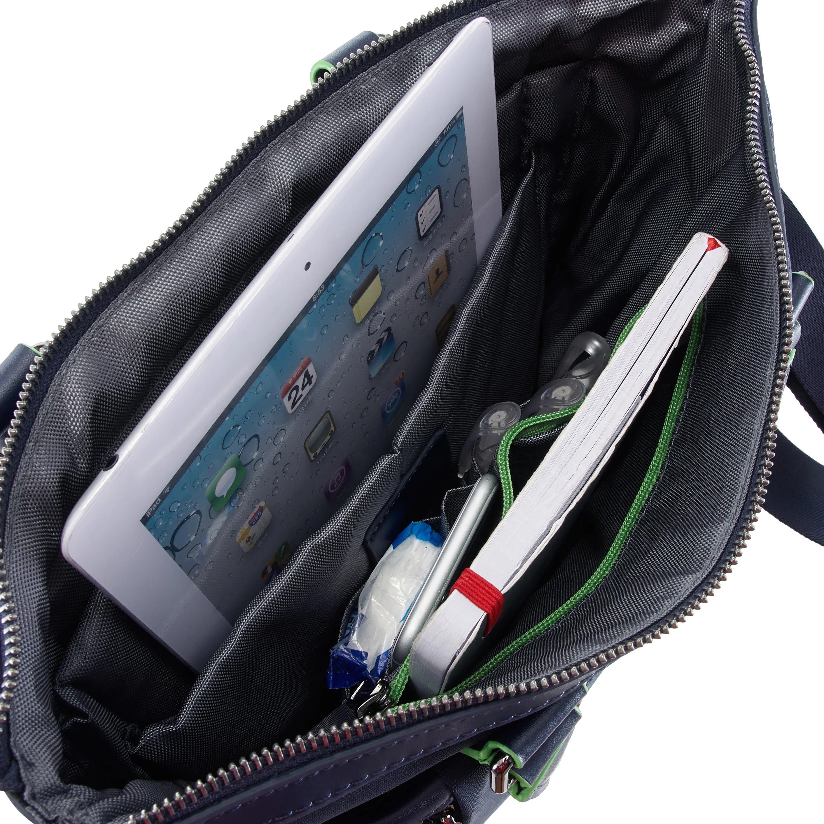 Y NOT? Business Schultertasche mit Laptopfach 33 cm - blue navy