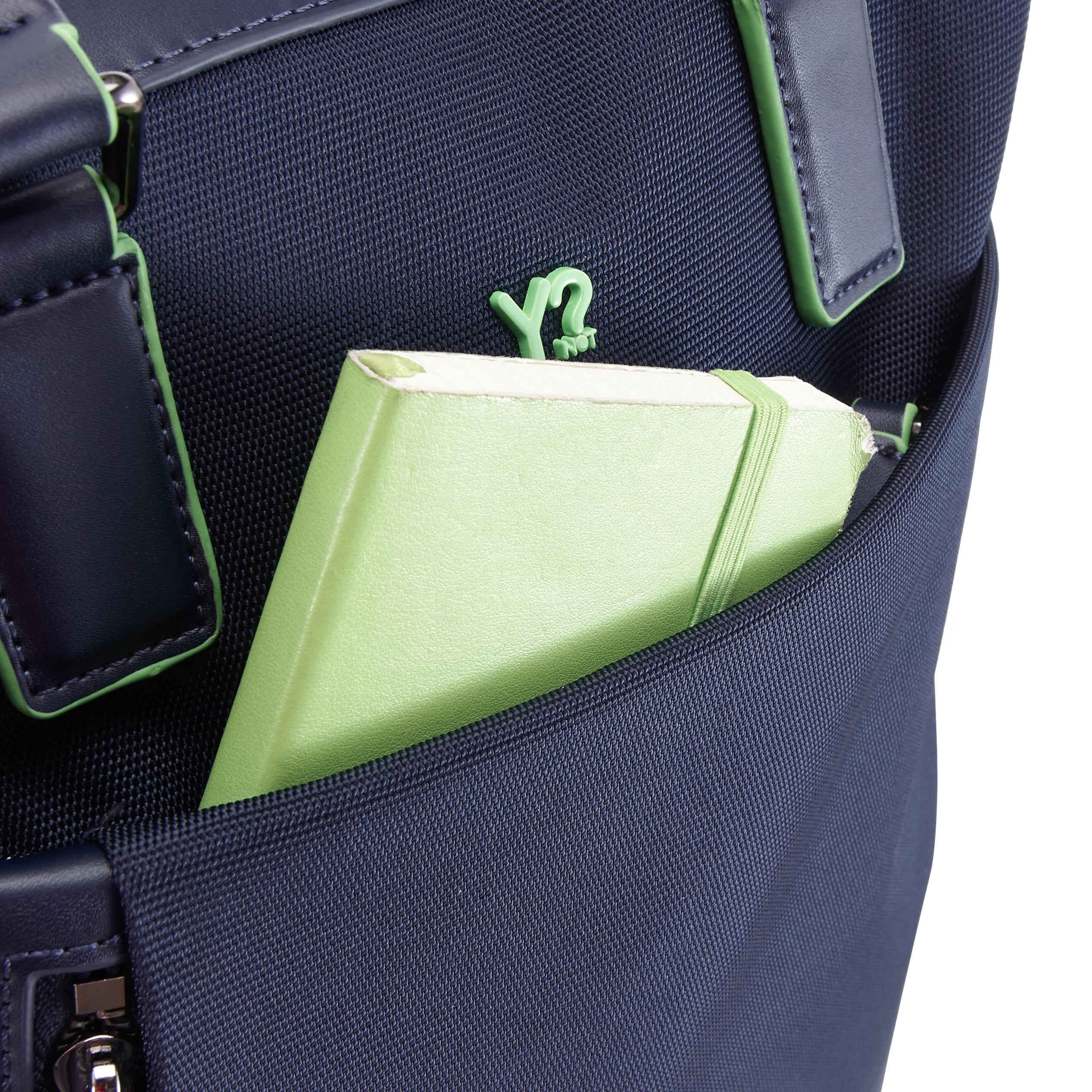Y NOT? Business Schultertasche mit Laptopfach 33 cm - blue navy