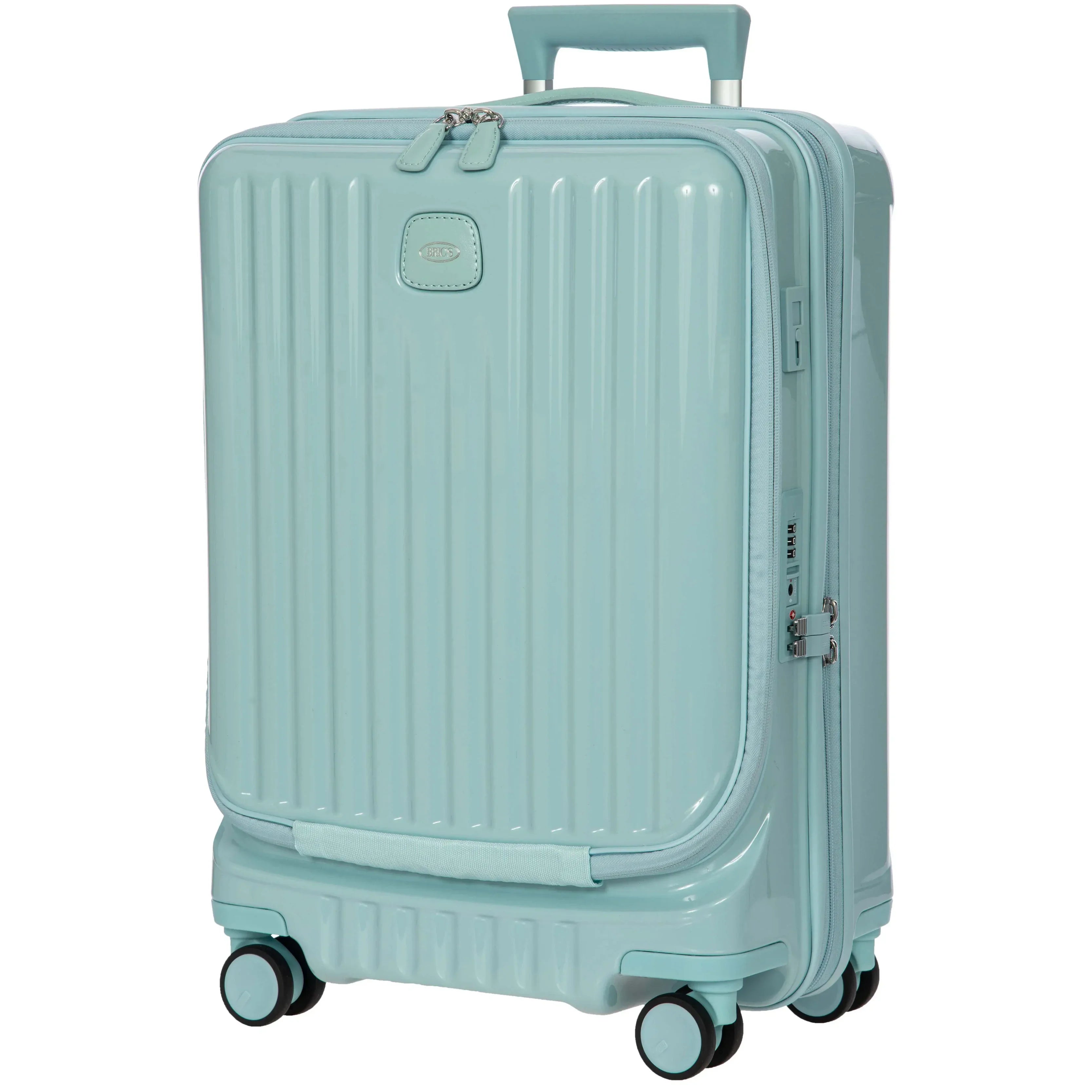 Brics Positano 4-Rollen Kabinentrolley mit Vortasche 55 cm - Light Blue