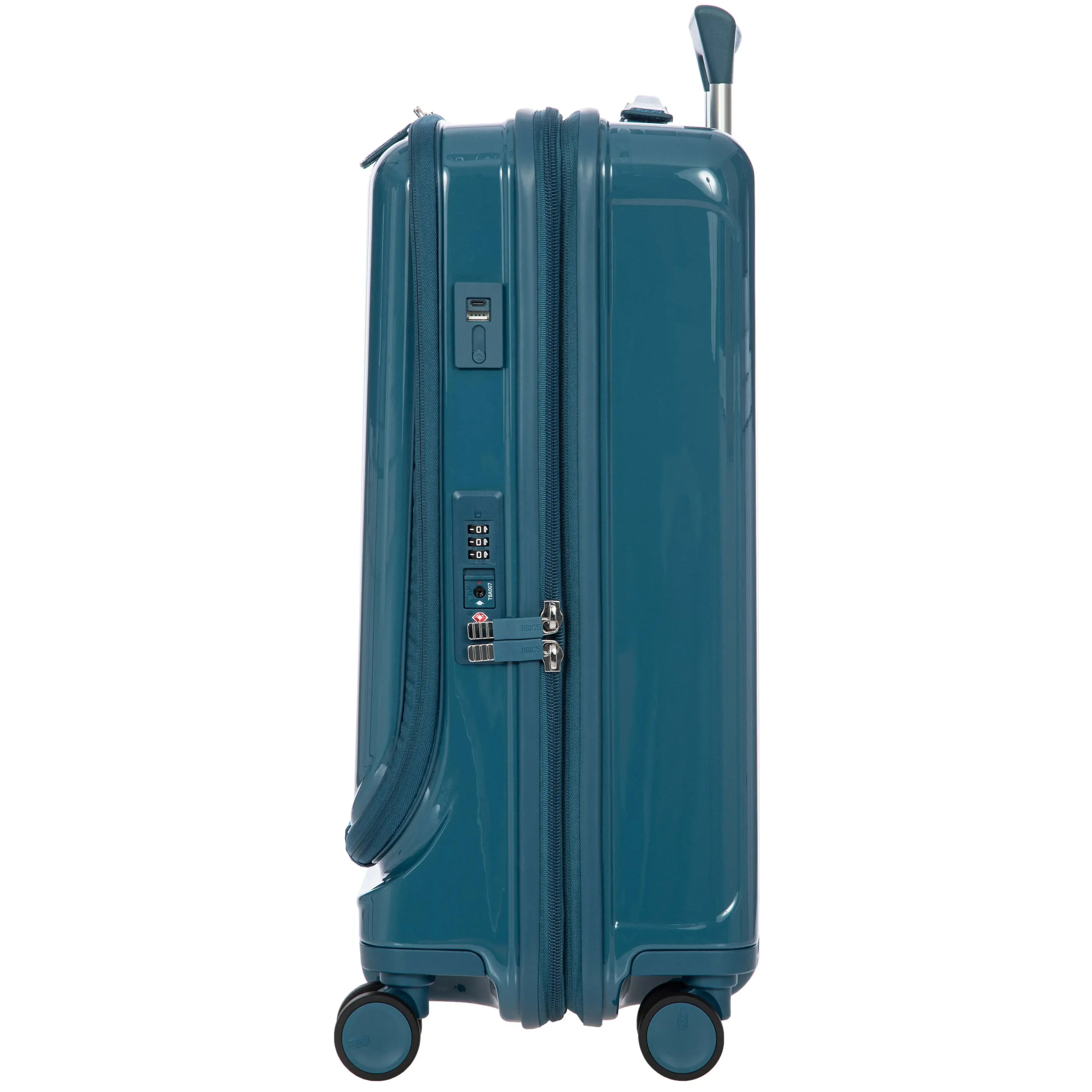 Brics Positano 4-Rollen Kabinentrolley mit Vortasche 55 cm - Light Blue