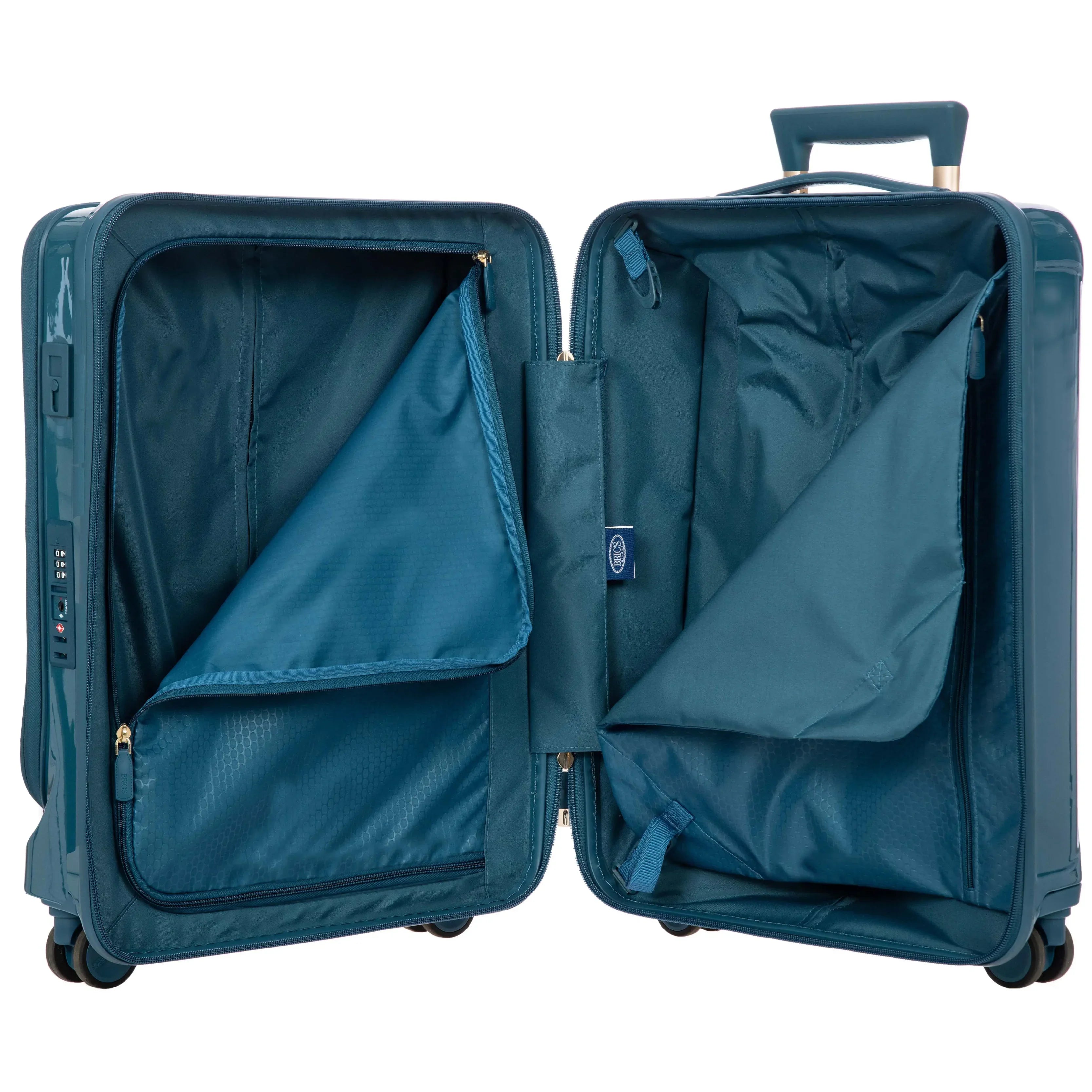 Brics Positano 4-Rollen Kabinentrolley mit Vortasche 55 cm - Light Blue