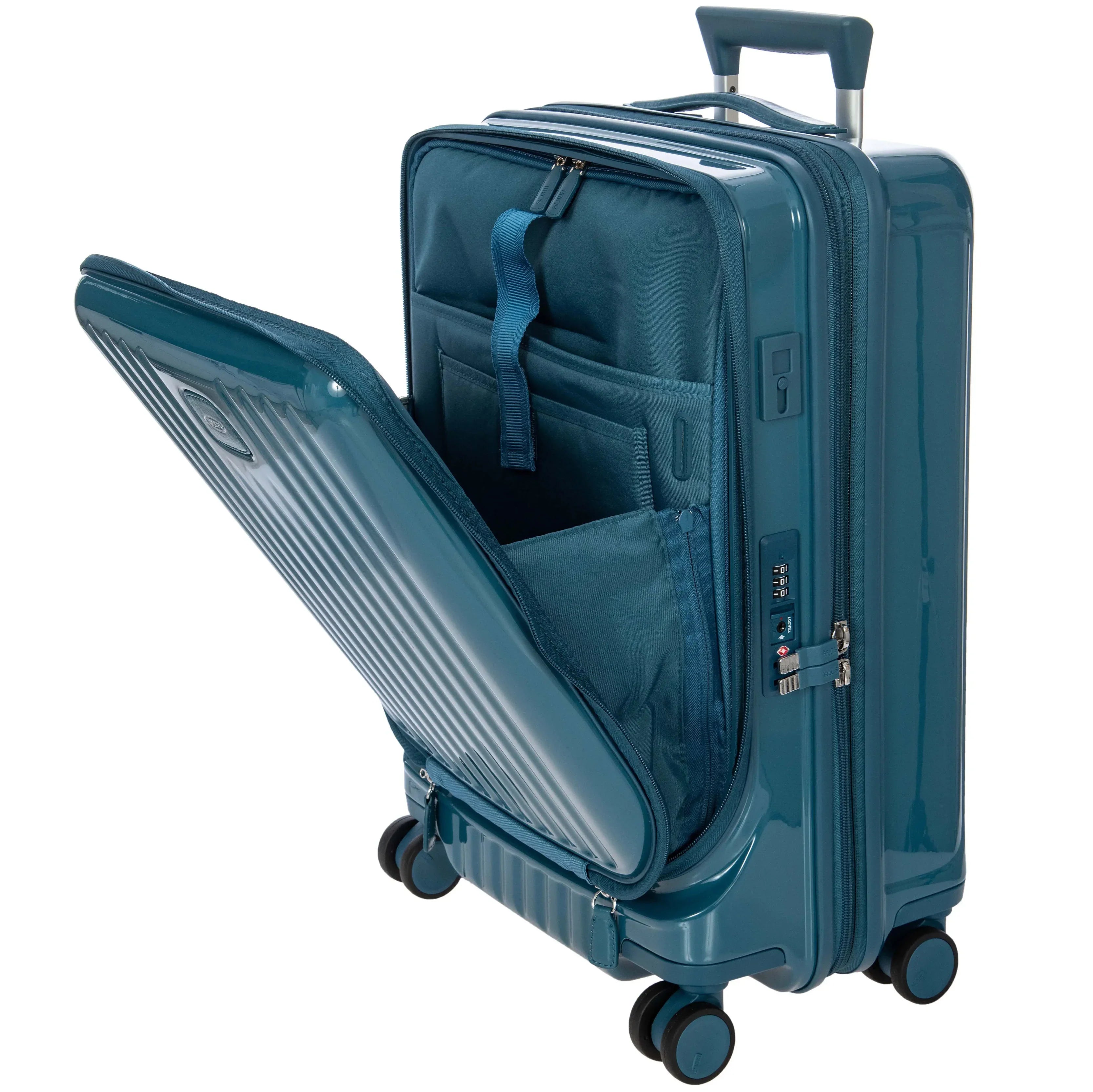 Brics Positano 4-Rollen Kabinentrolley mit Vortasche 55 cm - Light Blue