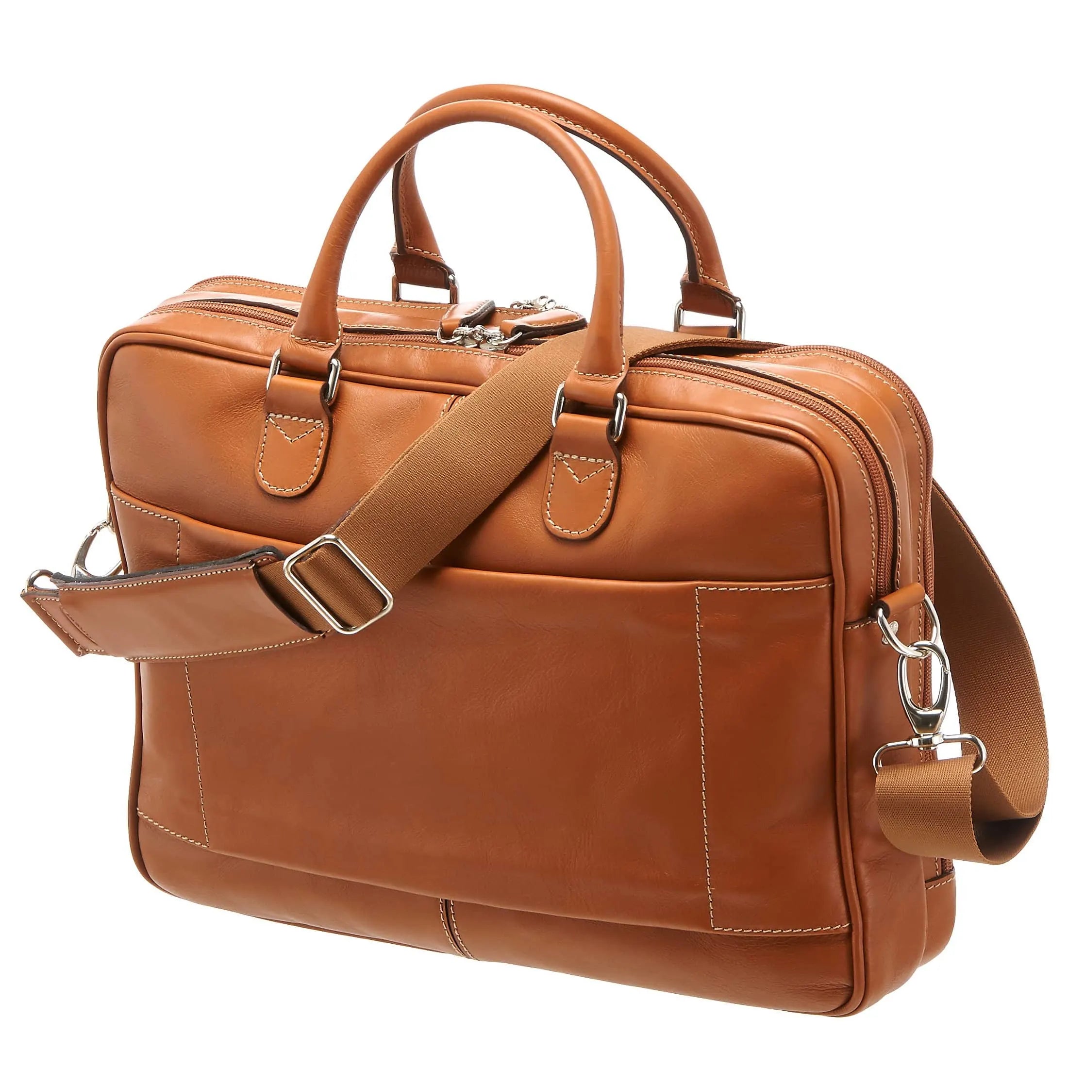 Brics Life Pelle briefcase 38 cm - cognac