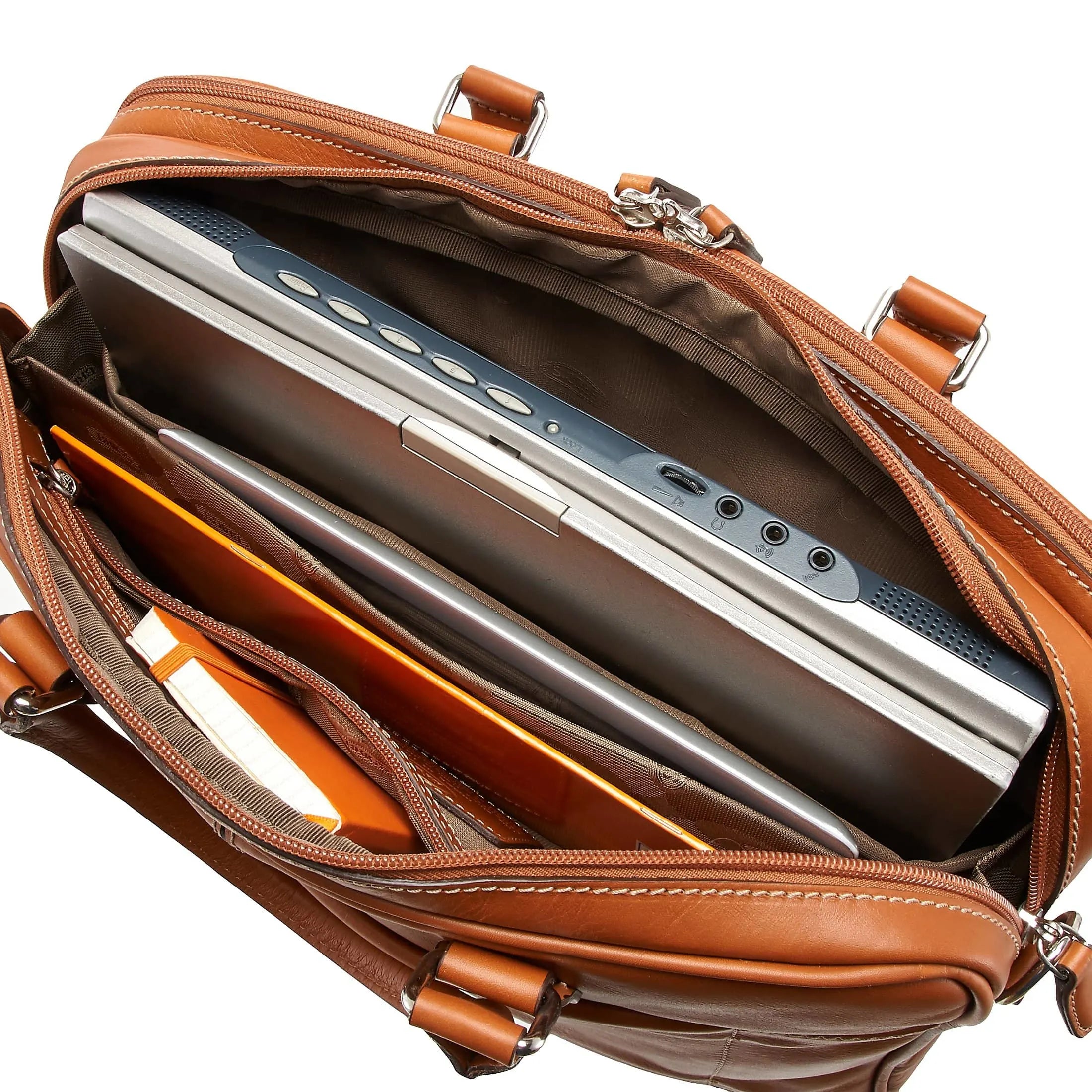 Brics Life Pelle briefcase 38 cm - cognac