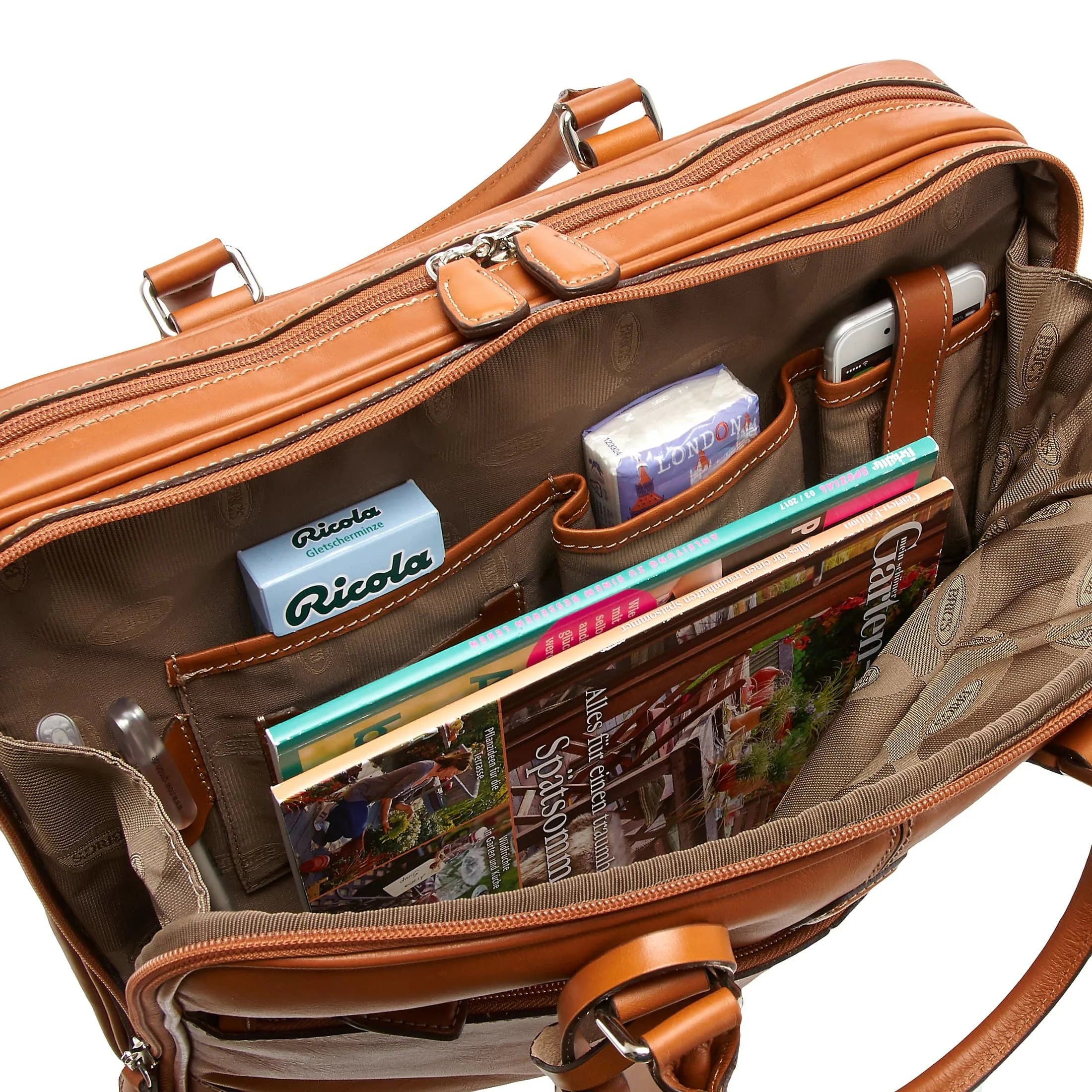 Brics Life Pelle briefcase 38 cm - cognac