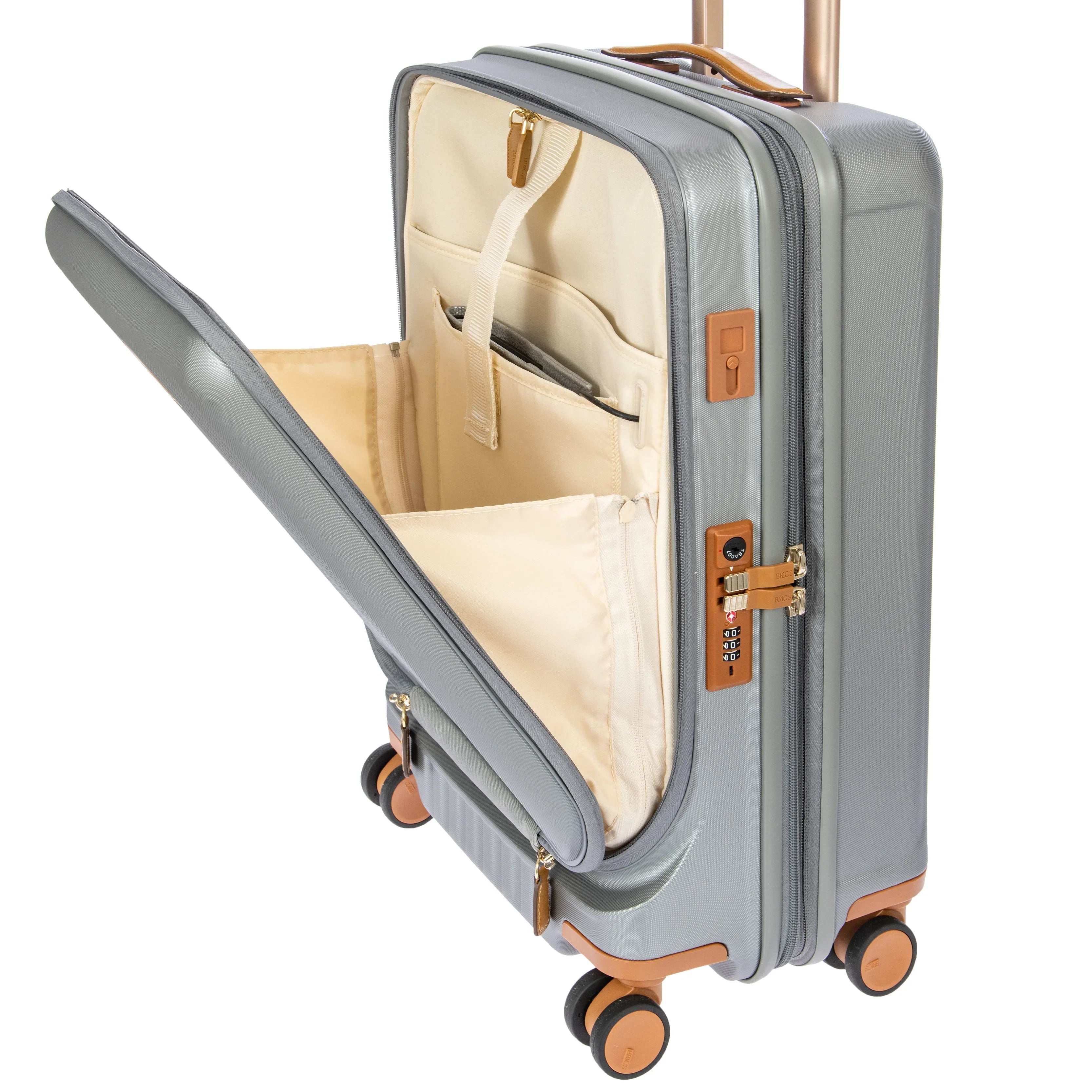 Brics Capri 4-Rollen Trolley mit Vortasche 55 cm - Silver