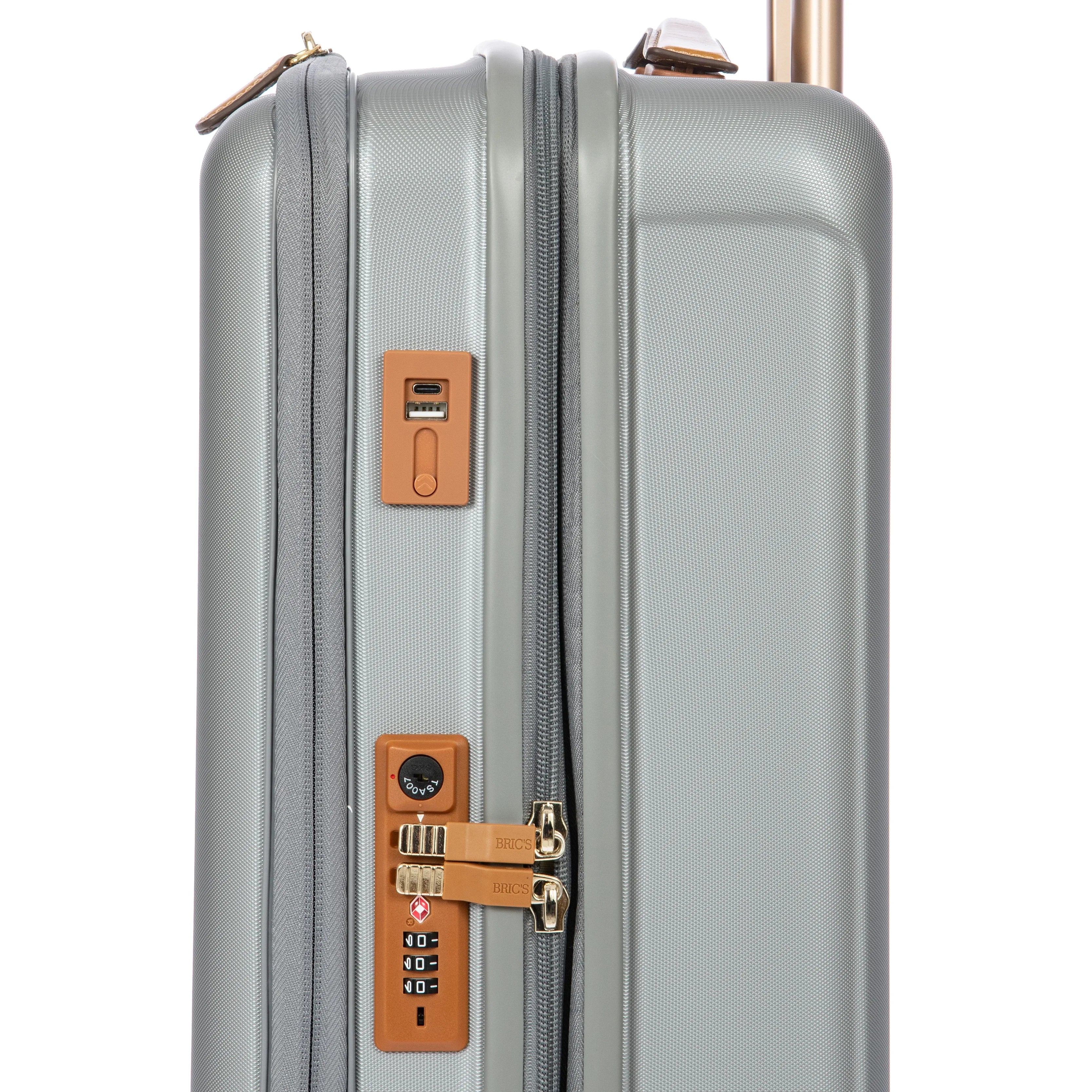 Brics Capri 4-Rollen Trolley mit Vortasche 55 cm - Silver