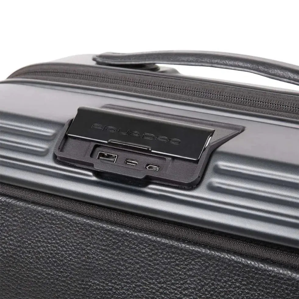 Piquadro Modus 4-Rollen Kabinenlaptoptrolley 55 cm - Nero Piquadro
