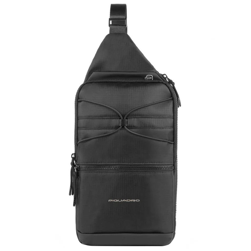 Piquadro Otello crossbody bag 42 cm Black