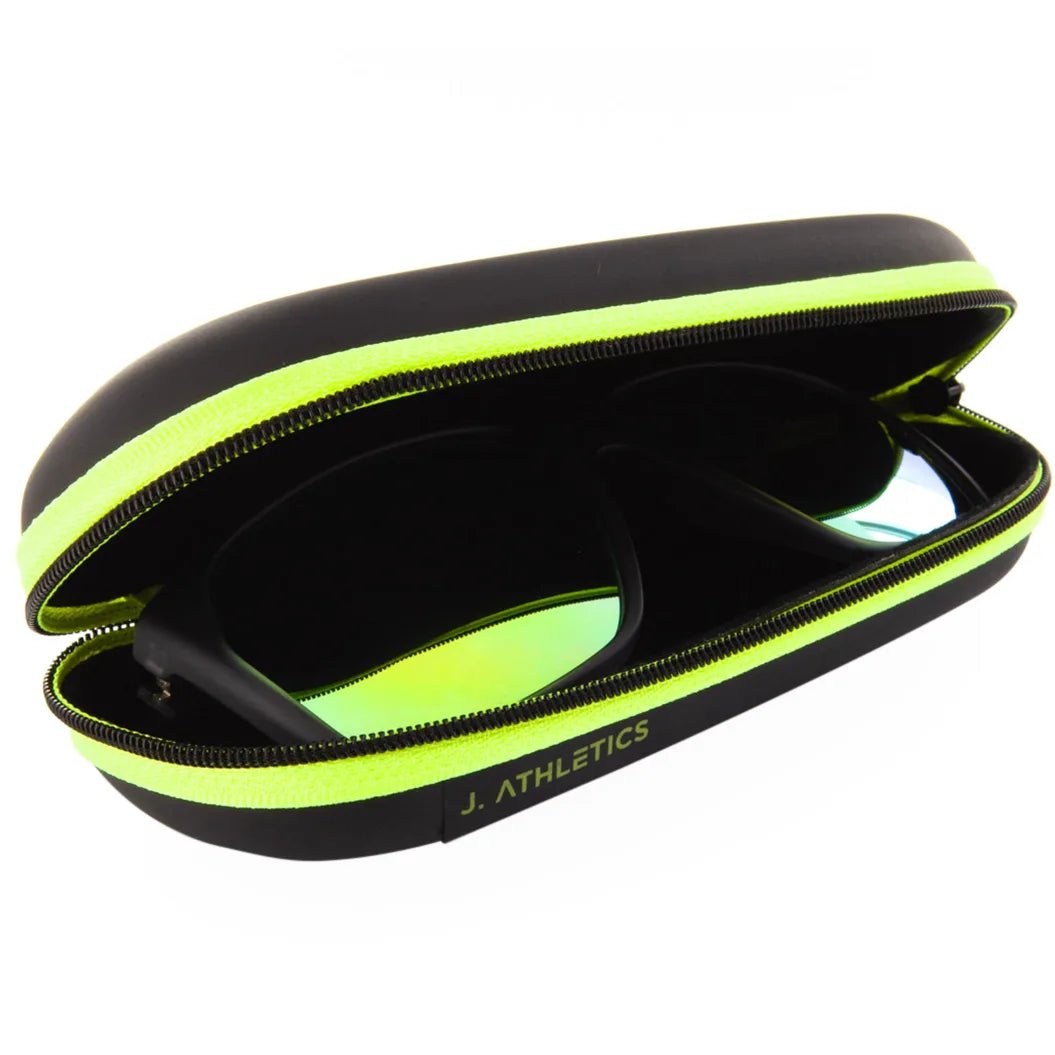 J Athletics Hard-Case Brillenetui S - Black-Lime