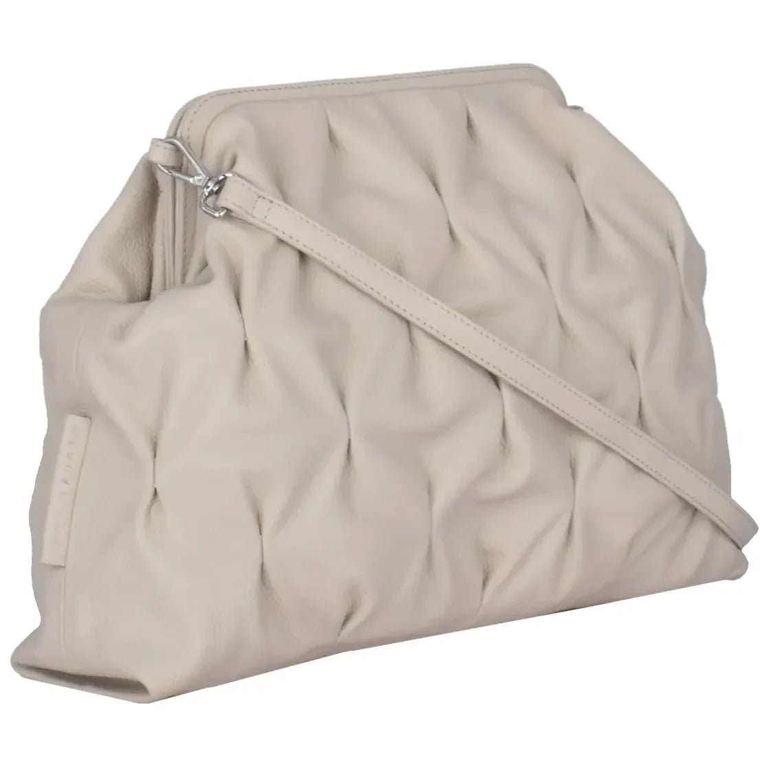 Lara Laurén Turin Crincle Big Clutch 37 cm - creme