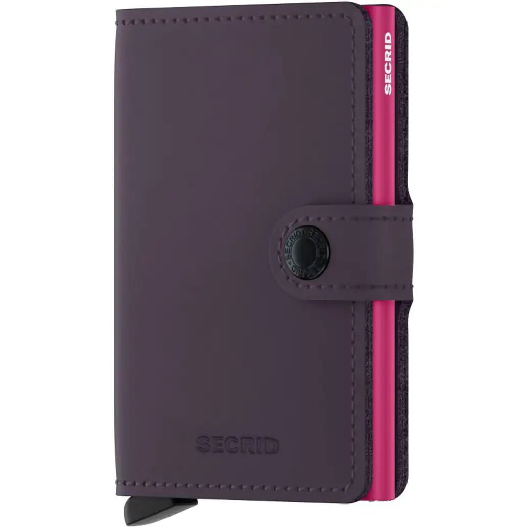 Secrid Wallets Miniwallet Matte 10 cm - Dark Purple-Fuchsia