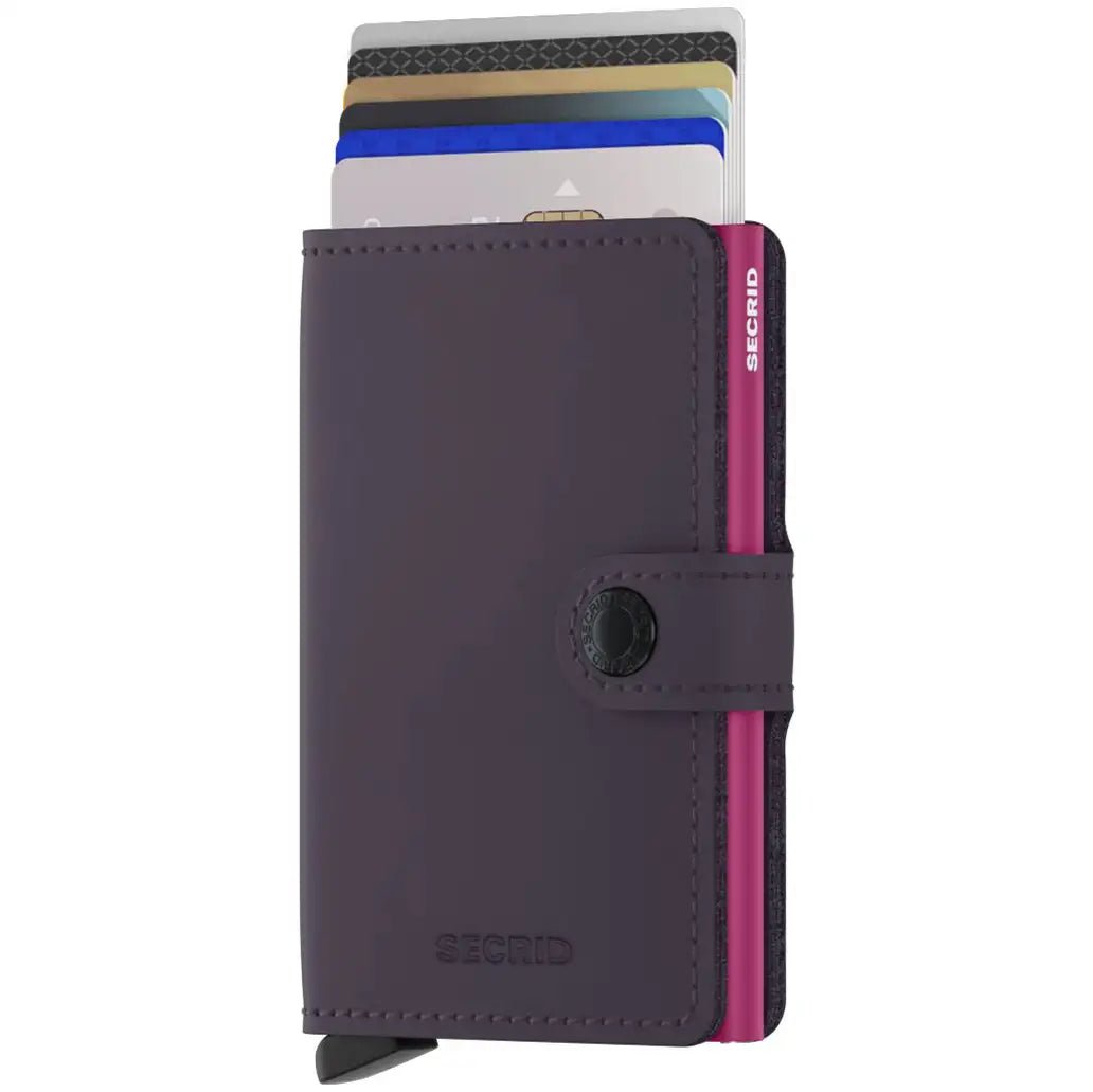 Secrid Wallets Miniwallet Matte 10 cm - Dark Purple-Fuchsia