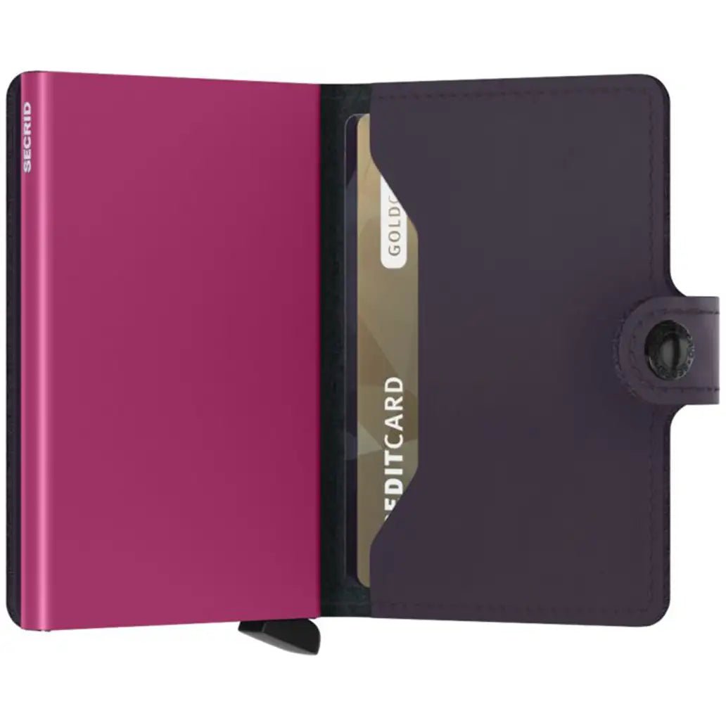 Secrid Wallets Miniwallet Matte 10 cm - Dark Purple-Fuchsia