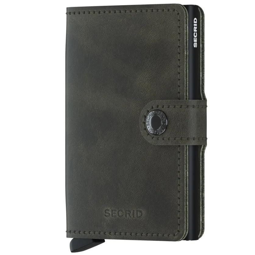 Secrid Wallets Miniwallet Vintage 10 cm - olive-black