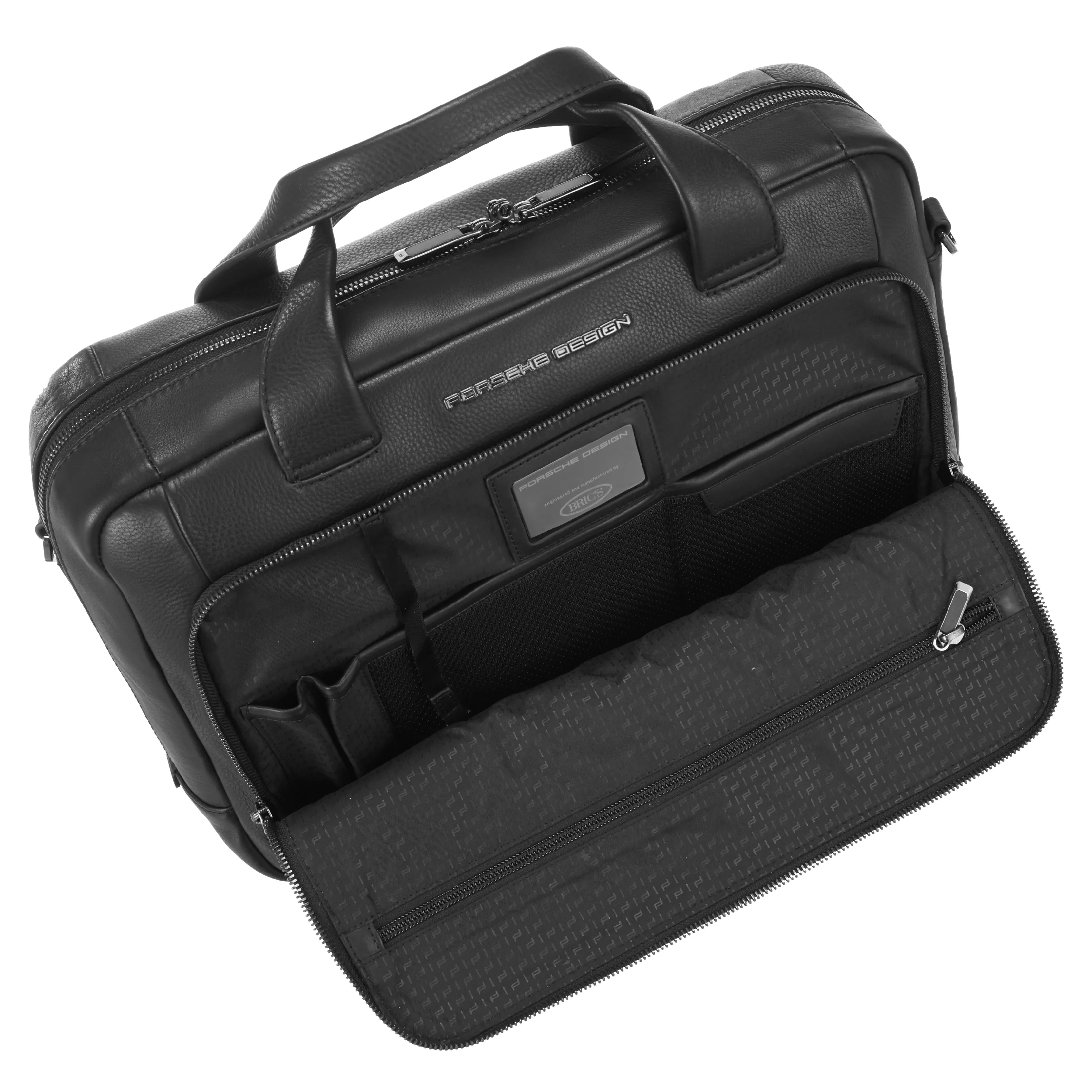 Porsche Design Roadster Leather Briefbag S 39 cm - Black