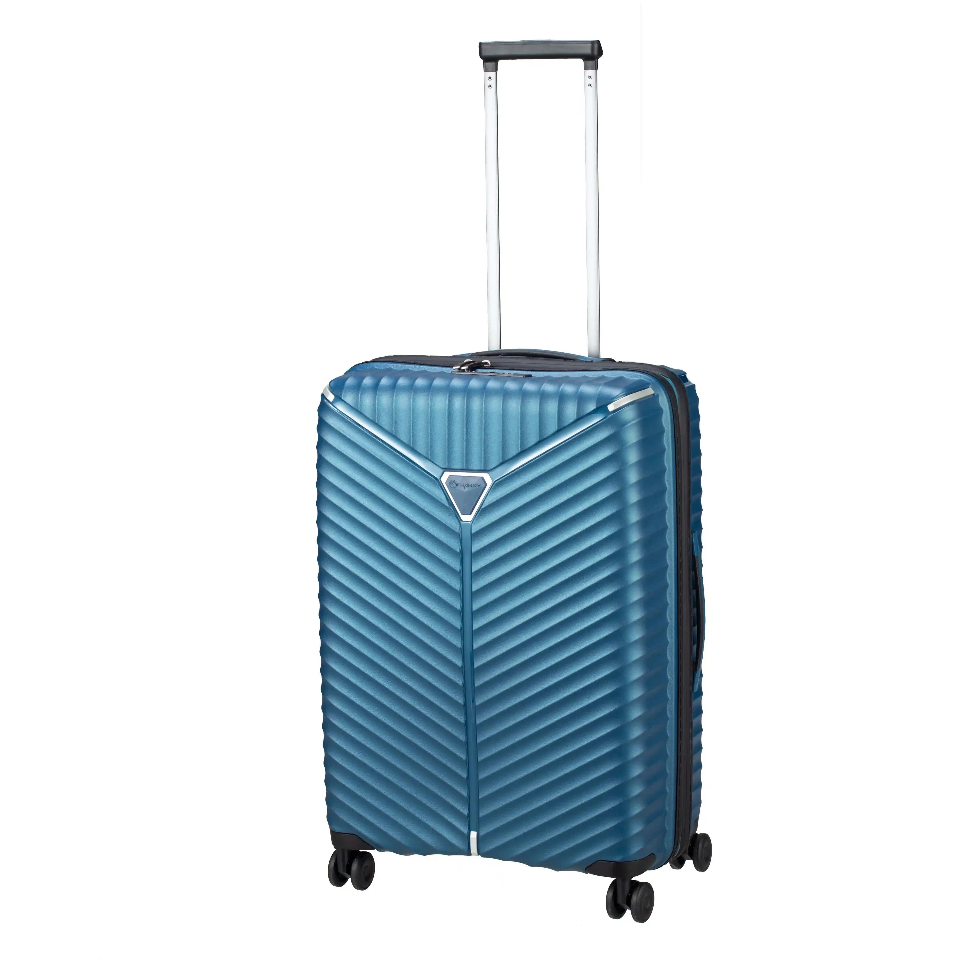 koffer-direkt.de Flight Lite II 4-wheel trolley 66 cm - Blue Metallic