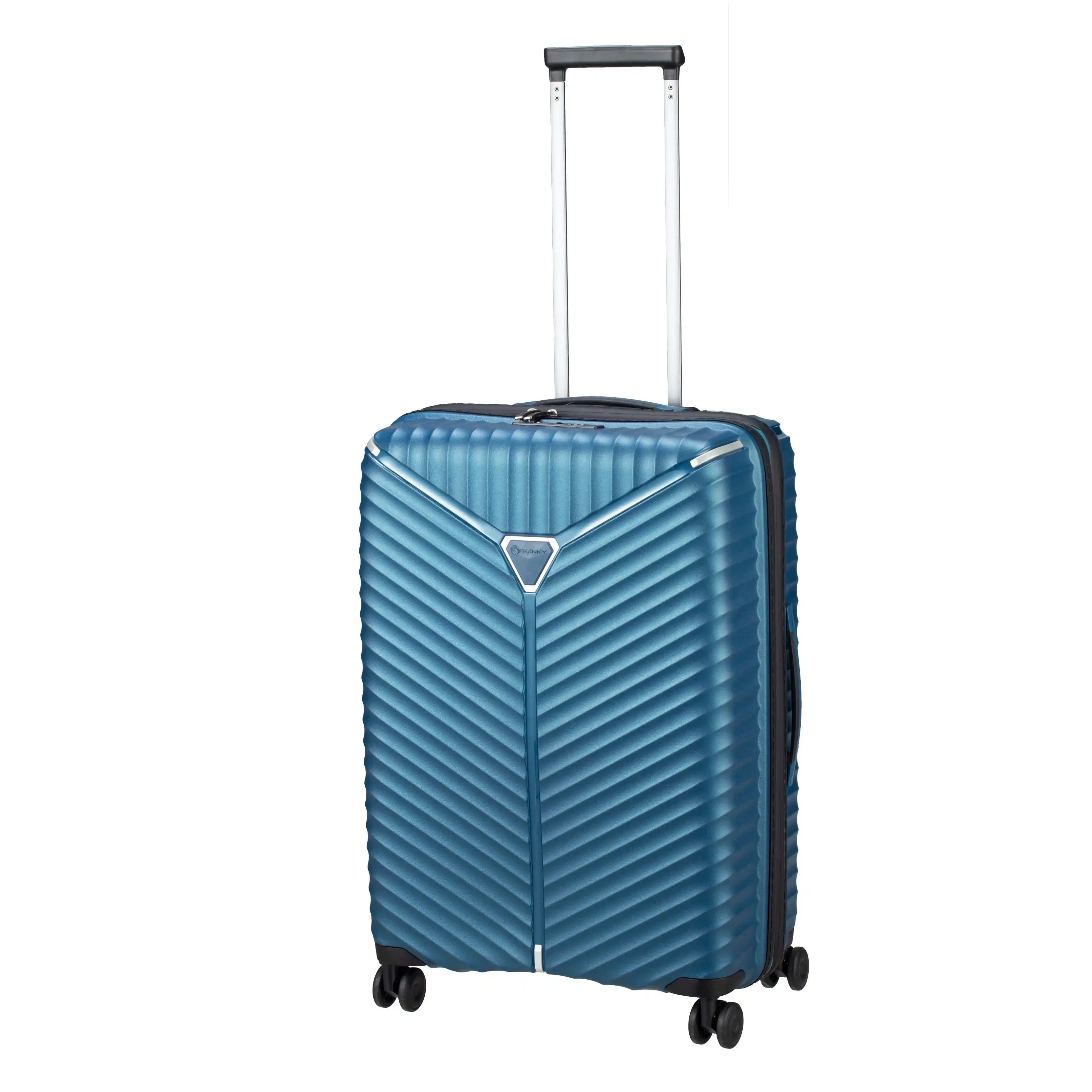 koffer-direkt.de Flight Lite II 4-Rollen Trolley 66 cm - Blue Metallic