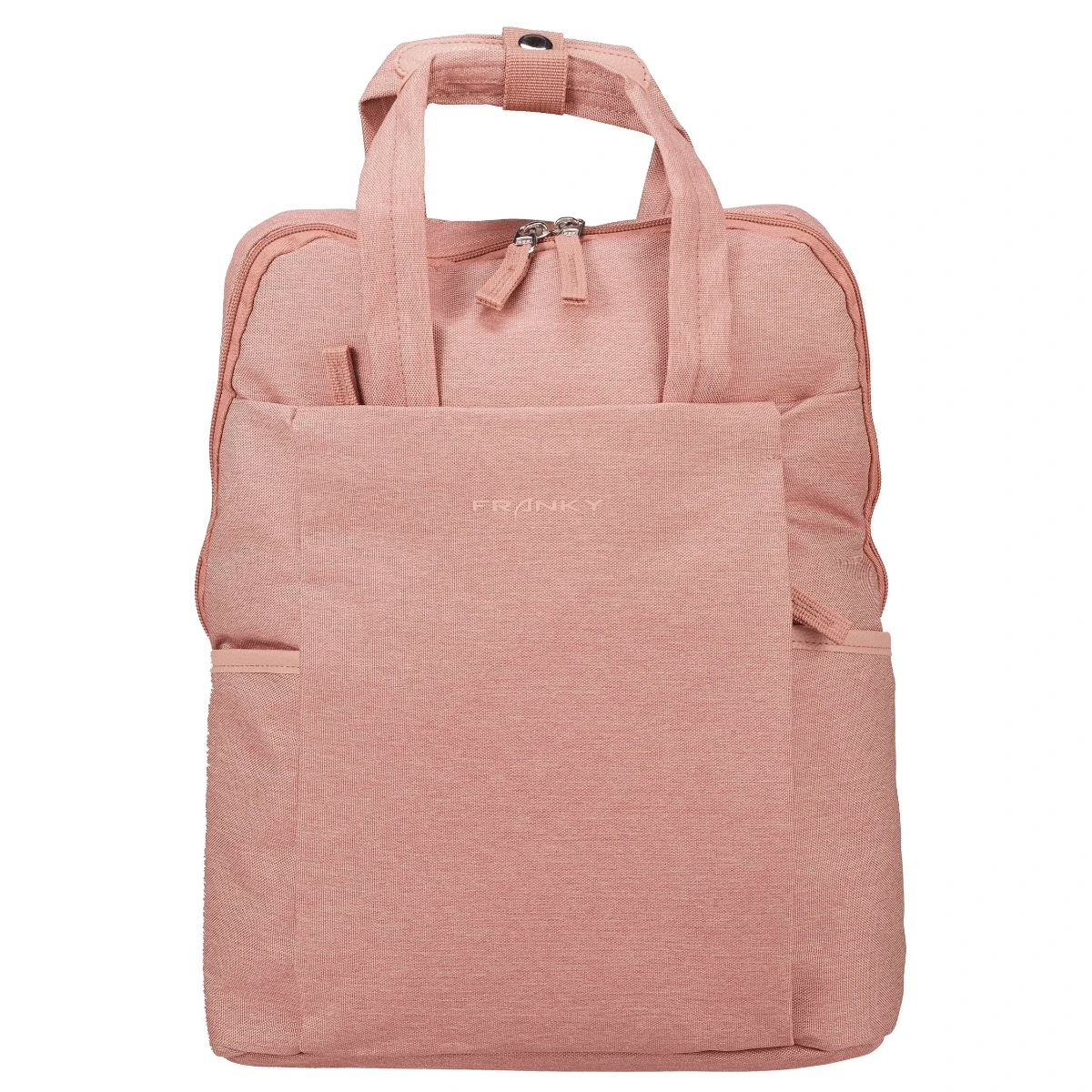 Vorderansicht eines rosanen Rucksacks von koffer-direkt.de