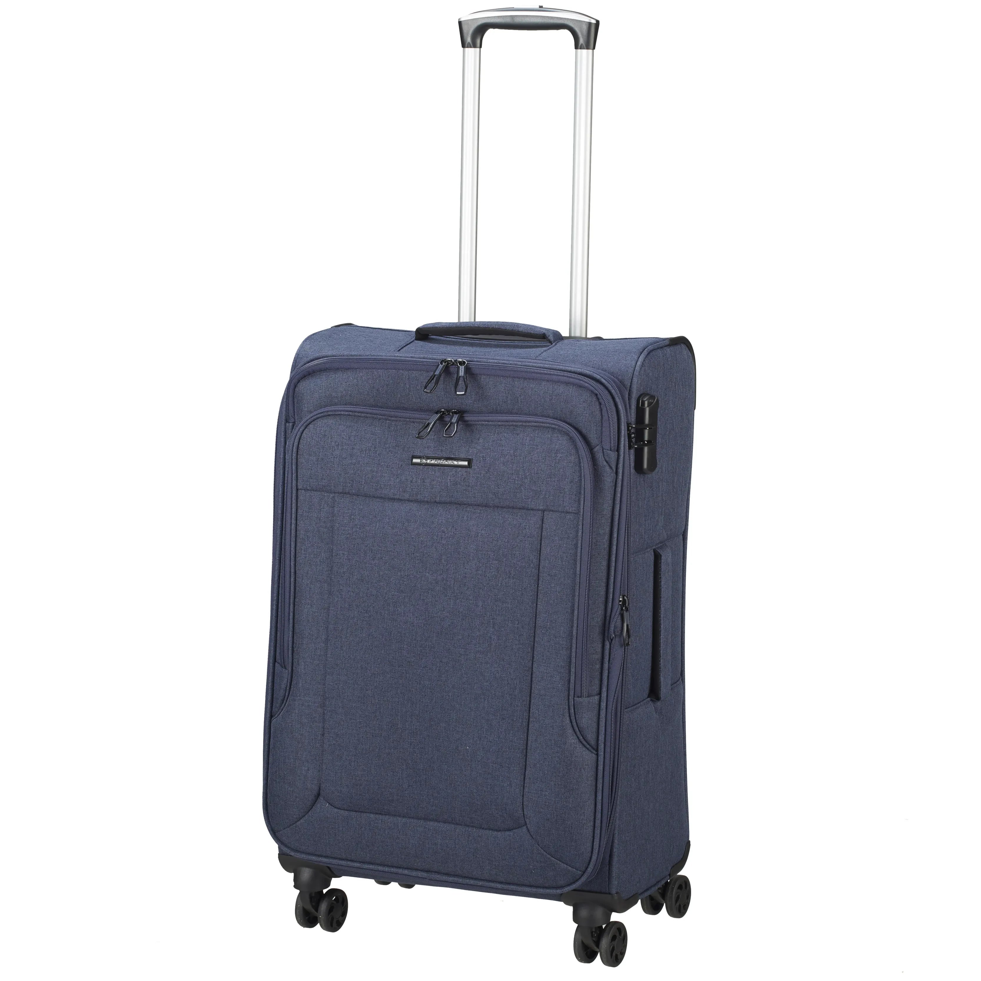 koffer-direkt.de Two Travel III 4-Rollen Trolley 69 cm - blue