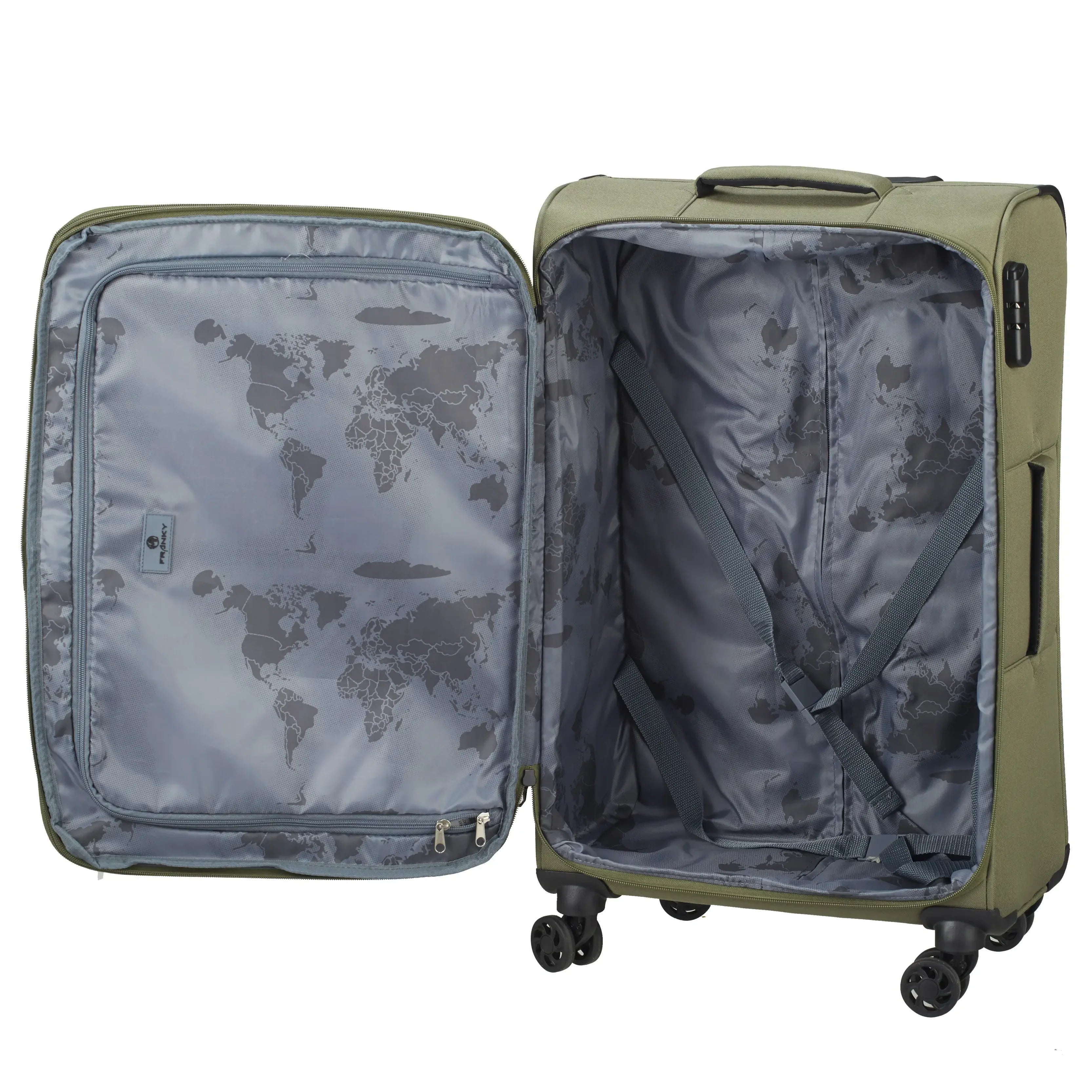 koffer-direkt.de Two Travel III 4-Rollen Trolley 69 cm - blue