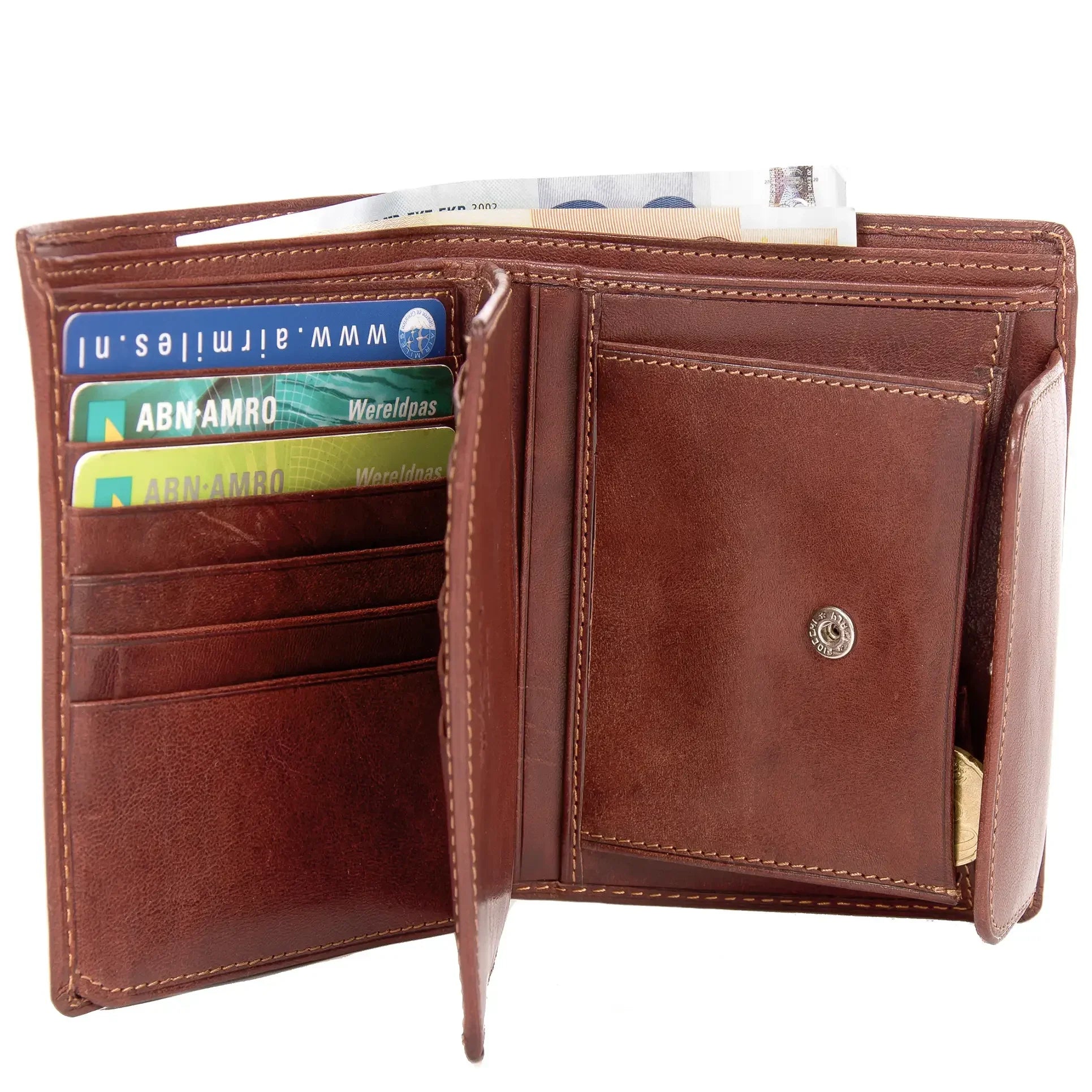 Tony Perotti Furbo Billfold Wallet 13 cm - Dark Brown